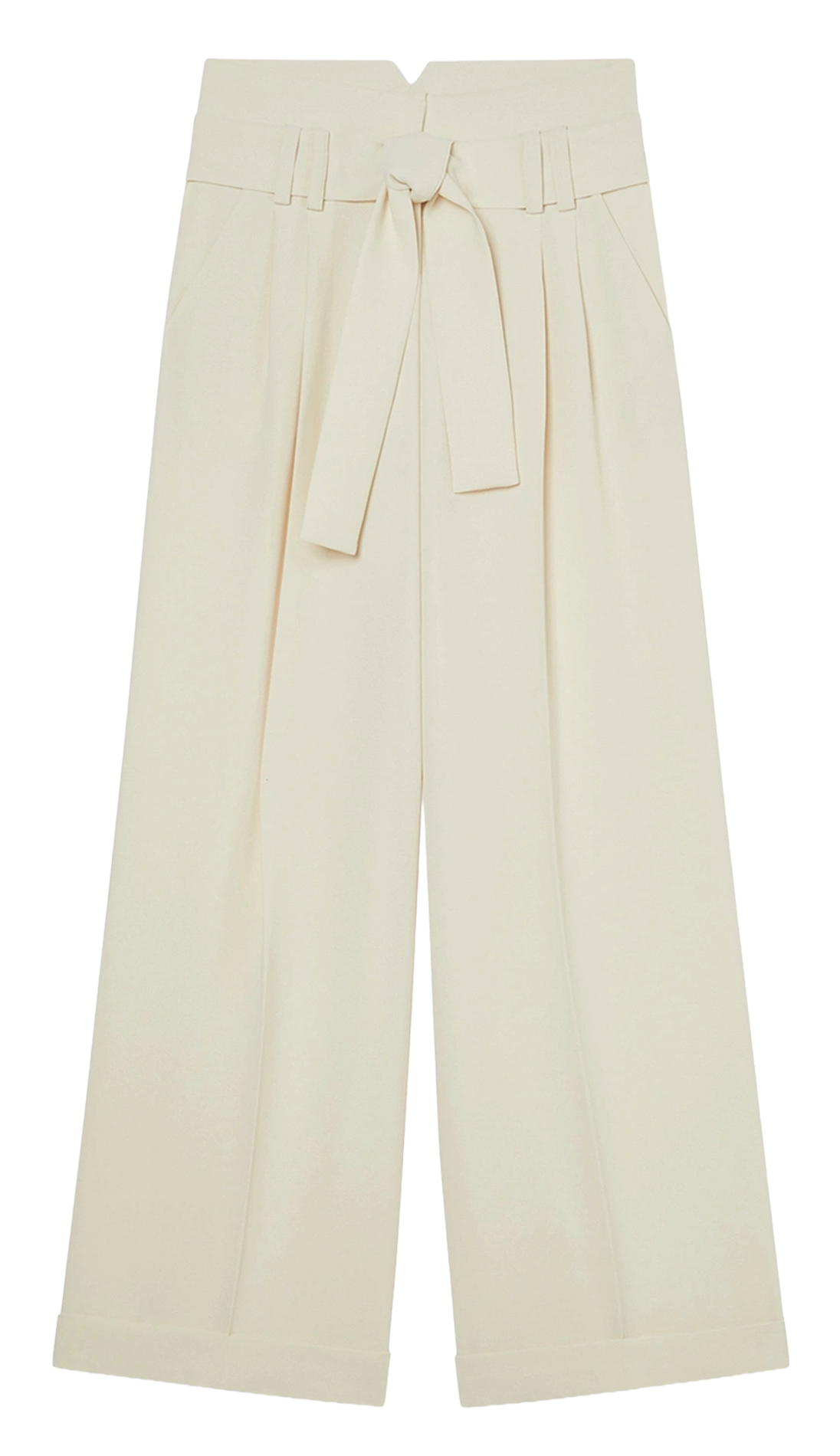 Pantalon taille haute ceinturé uni TARA JARMON