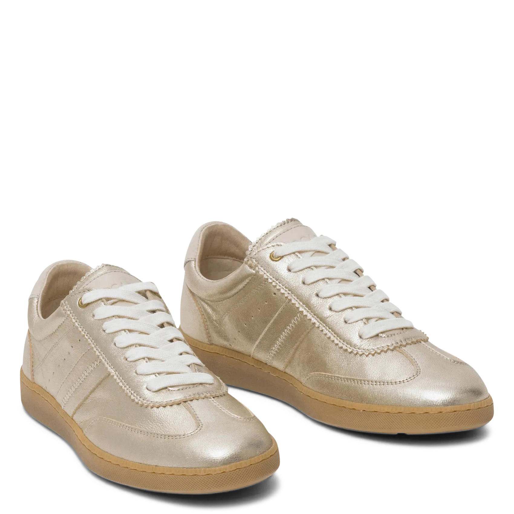 Baskets basses métallisées BOCAGE Doré