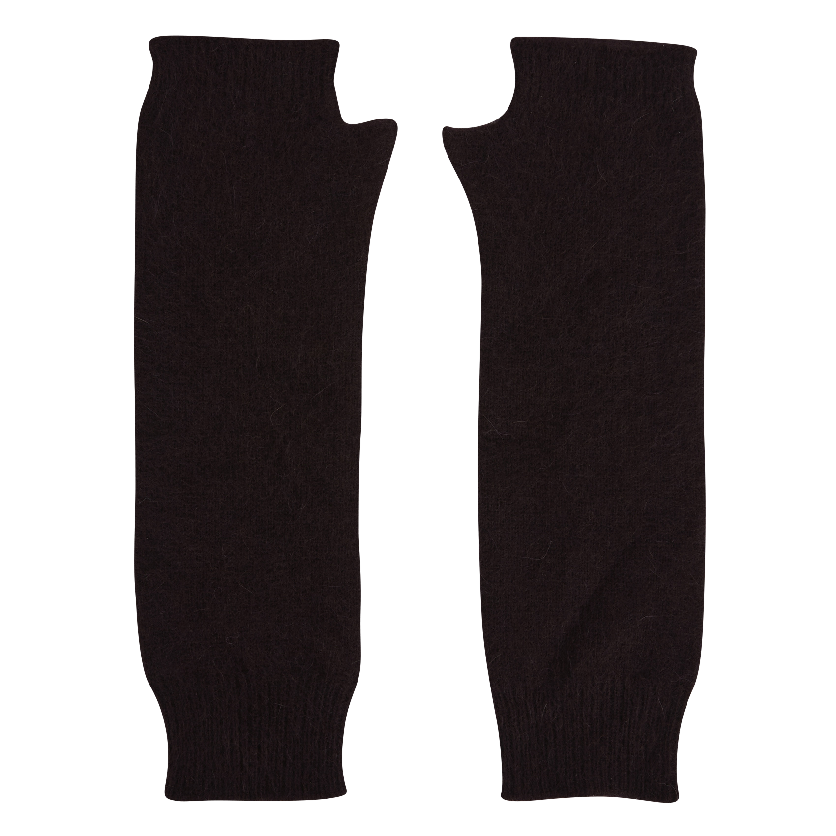 Mitaines en laine mélangée  Aubergine