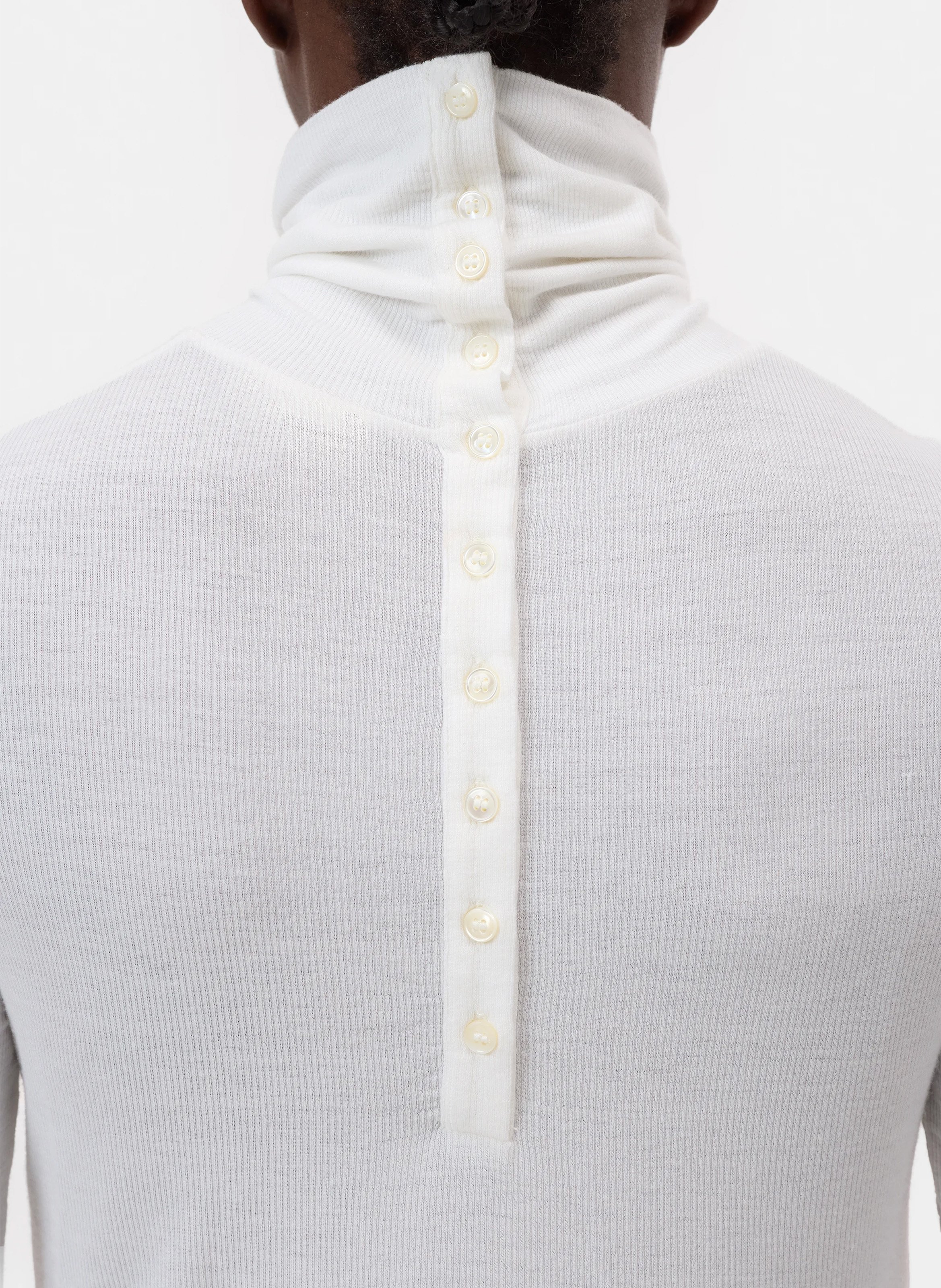 Bodycon roll-neck sweater CLOSED White