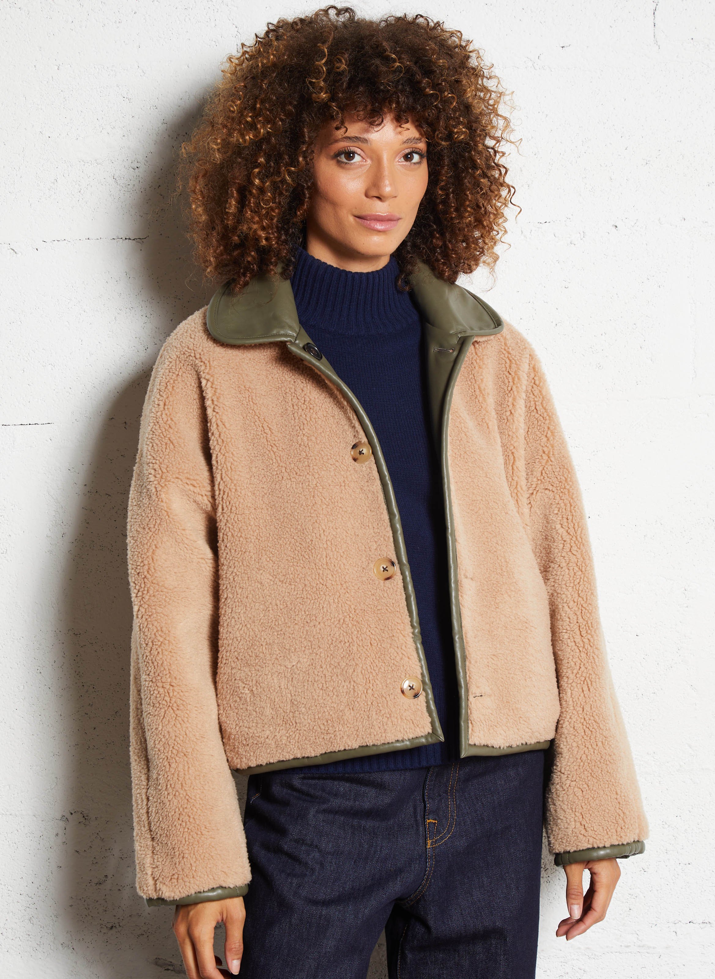 Jasje met overhemdkraag BELLEROSE Kaki