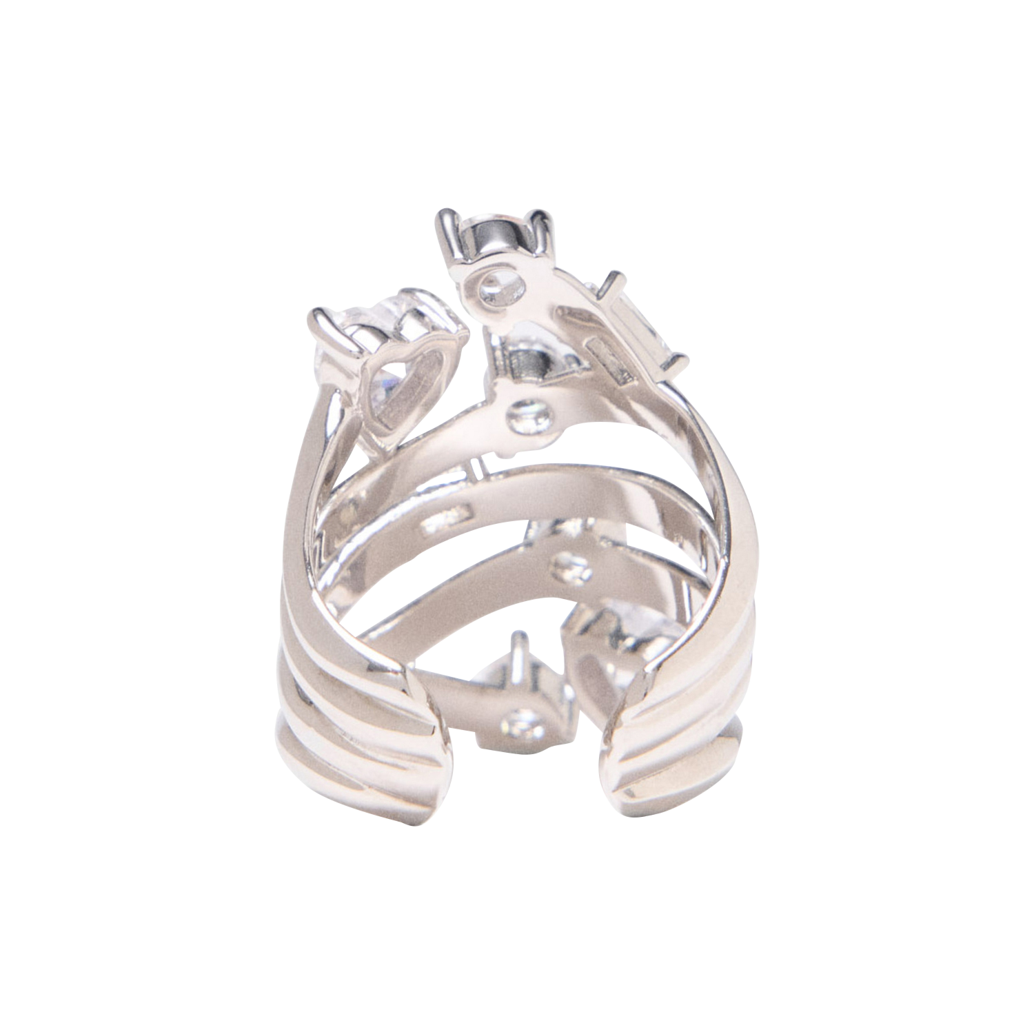 Bague à strass MAJE Argent