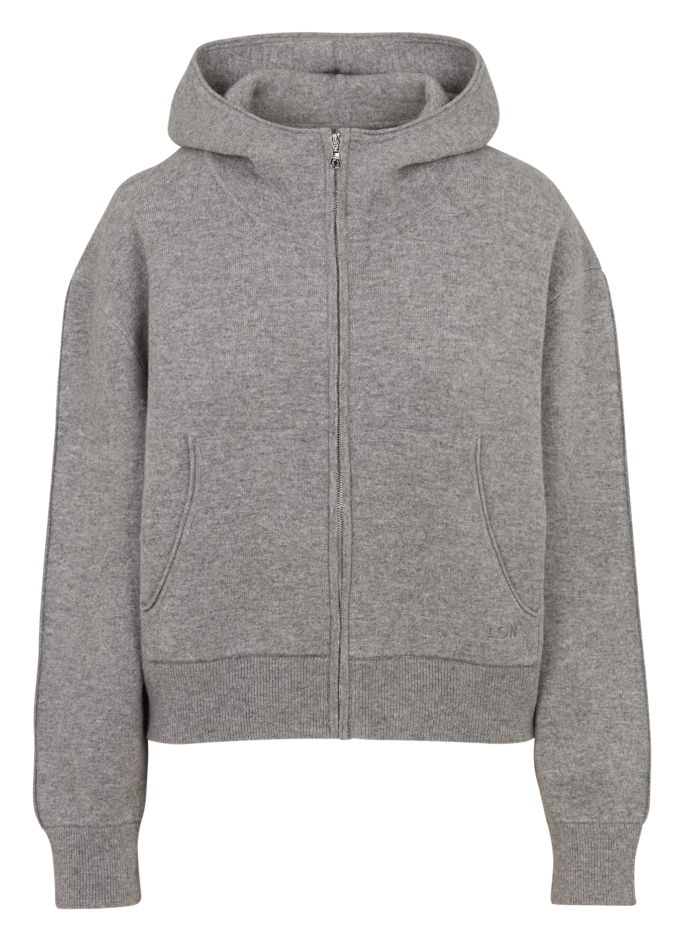 Oversize Kapuzenpullover aus Wolle und Kaschmir MARGAUX LONNBERG Silber