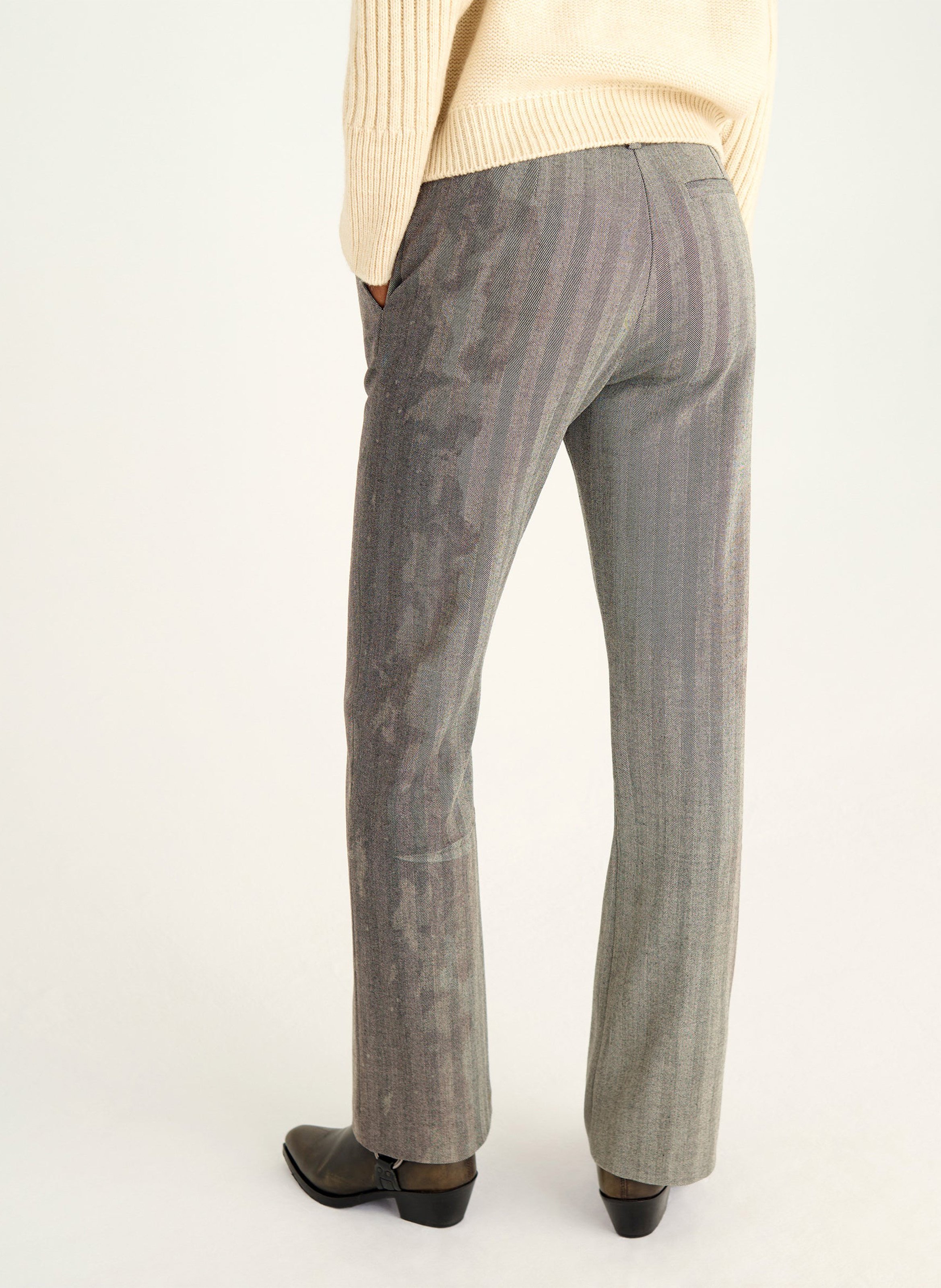 Norton printed straight trousers COTELAC Black