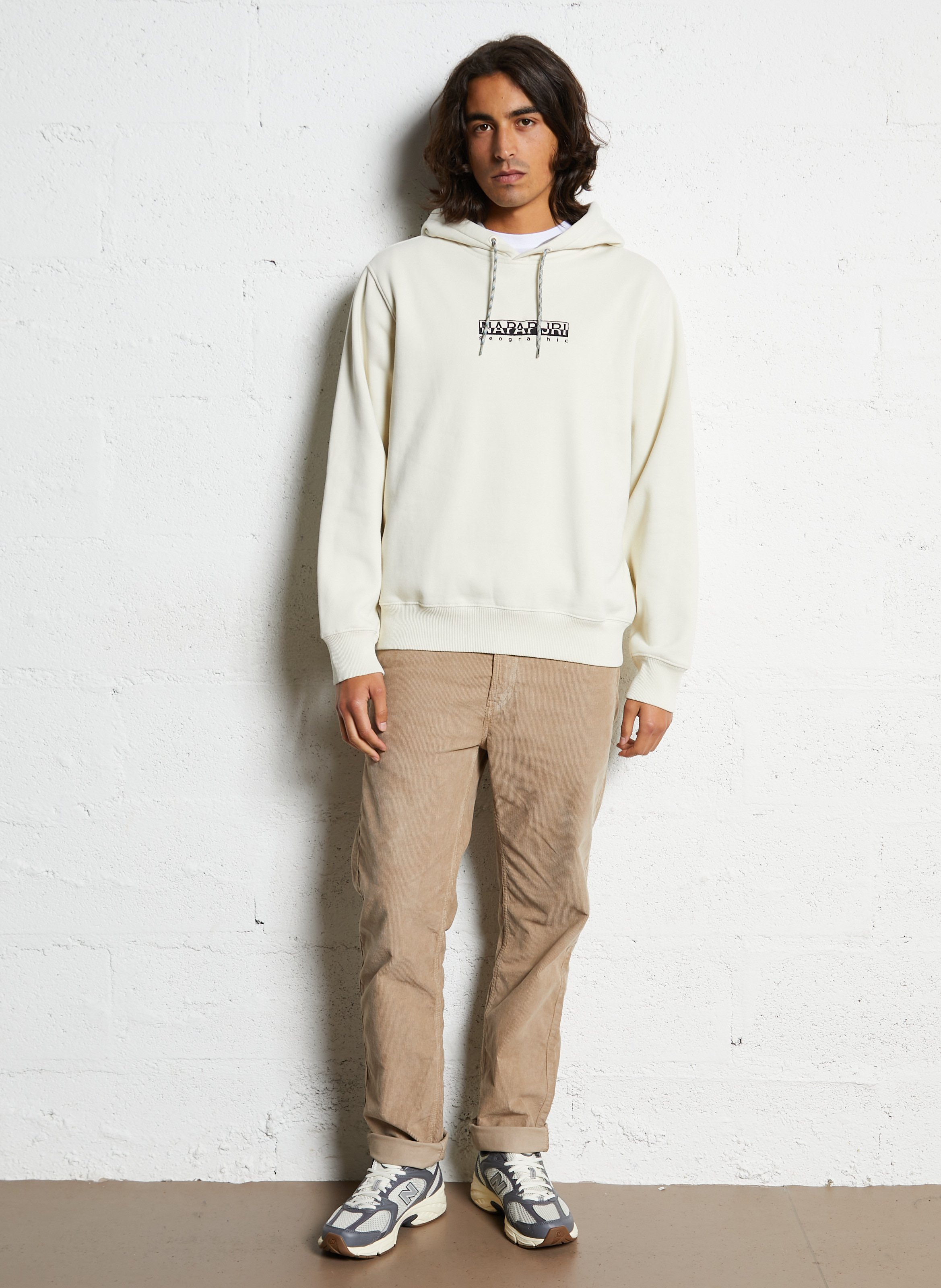 Sweat droit col rond en coton mélangé NAPAPIJRI Beige