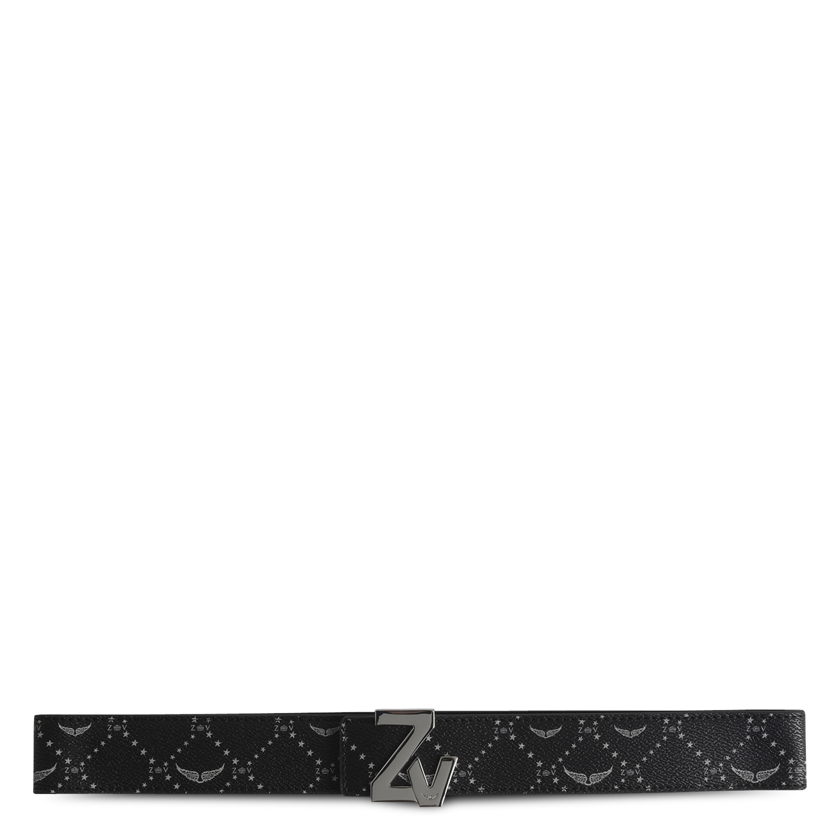 Monogram print belt ZADIG&VOLTAIRE Black