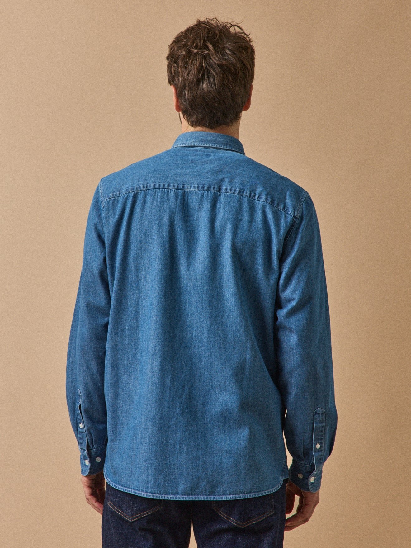 Contemporary cut denim shirt CYRILLUS Blue