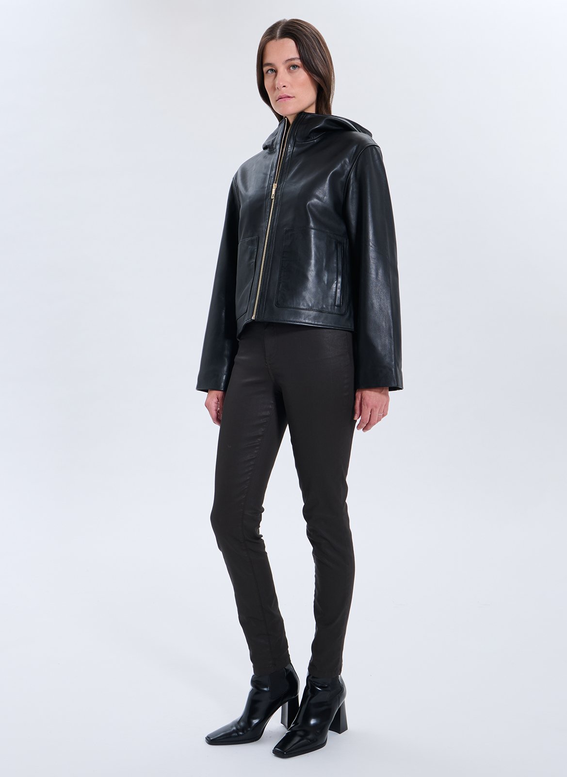 Cotton-blend skinny jeans ZAPA Brown