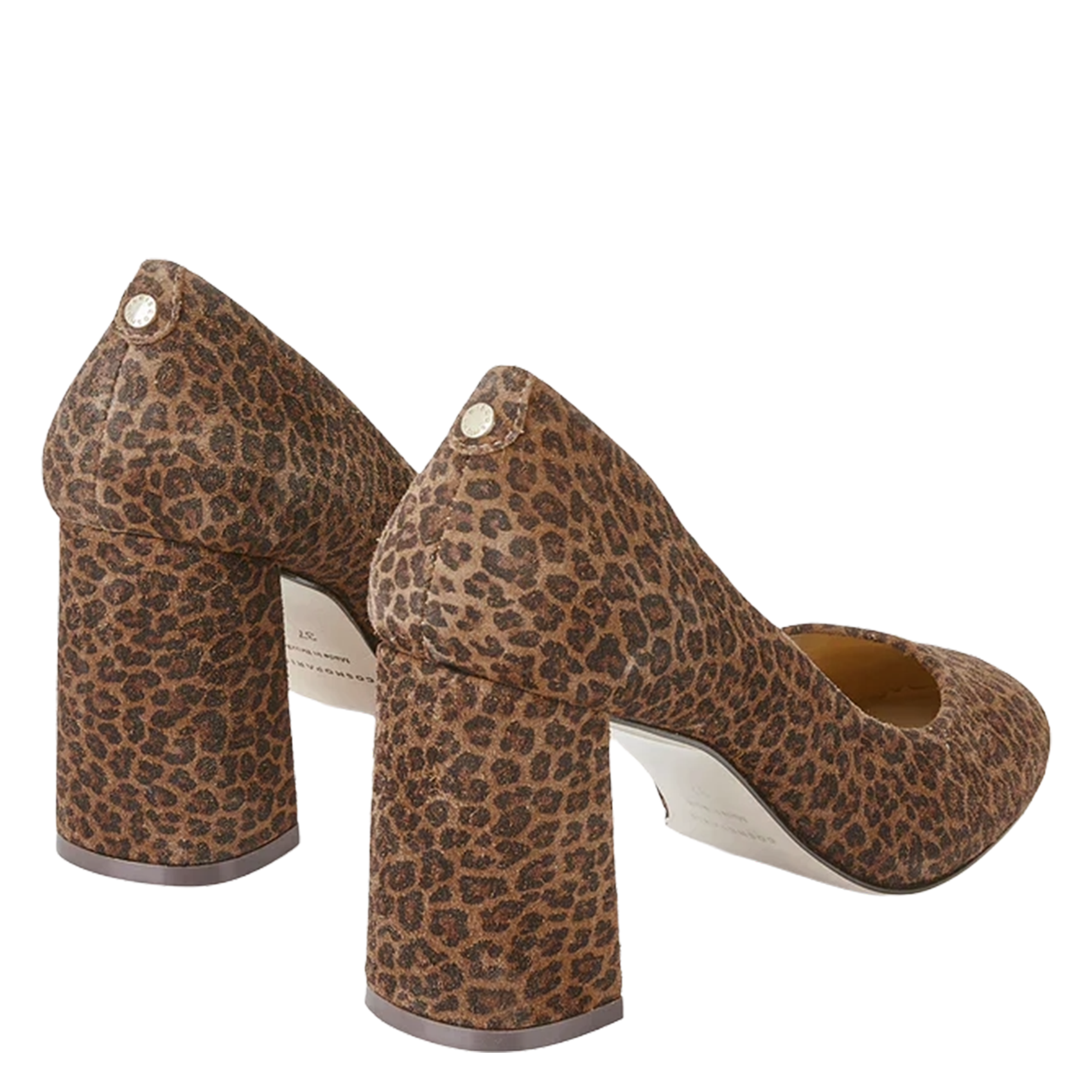 Escarpins en cuir velours imprimé léopard COSMOPARIS Beige
