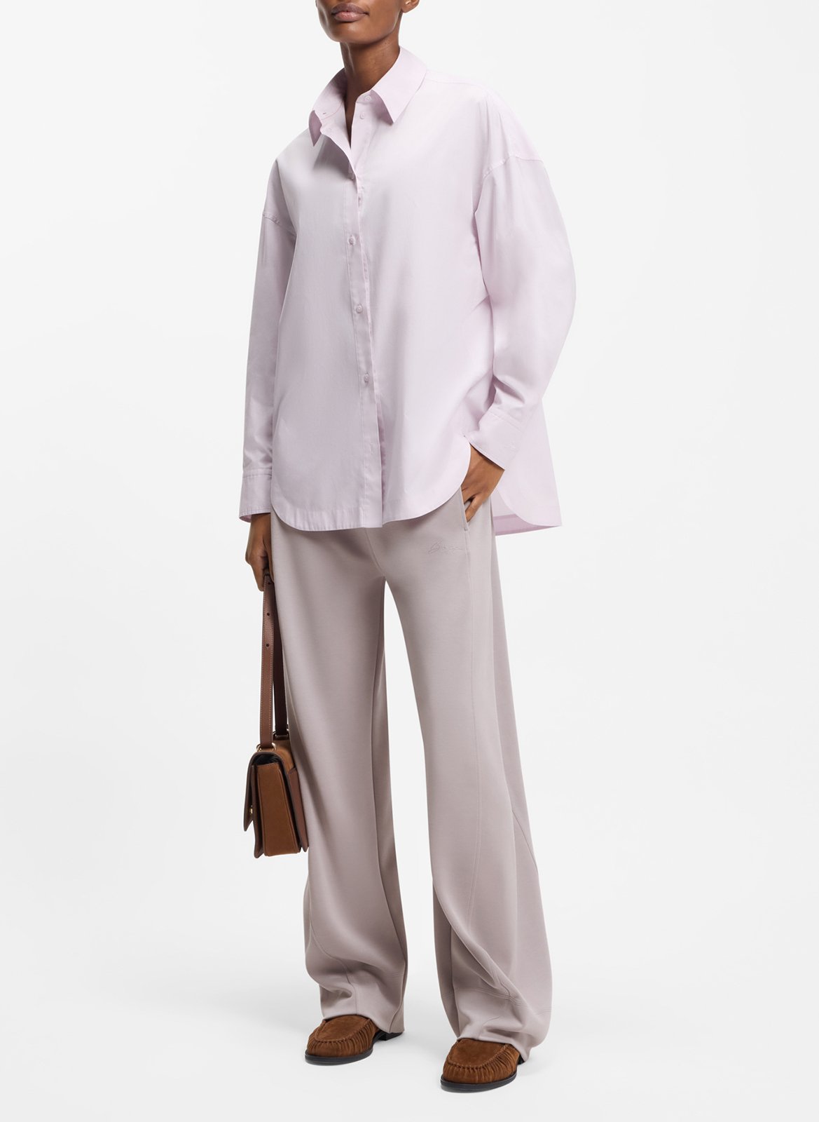 Large balloon joggers in solid color BOSS Purple