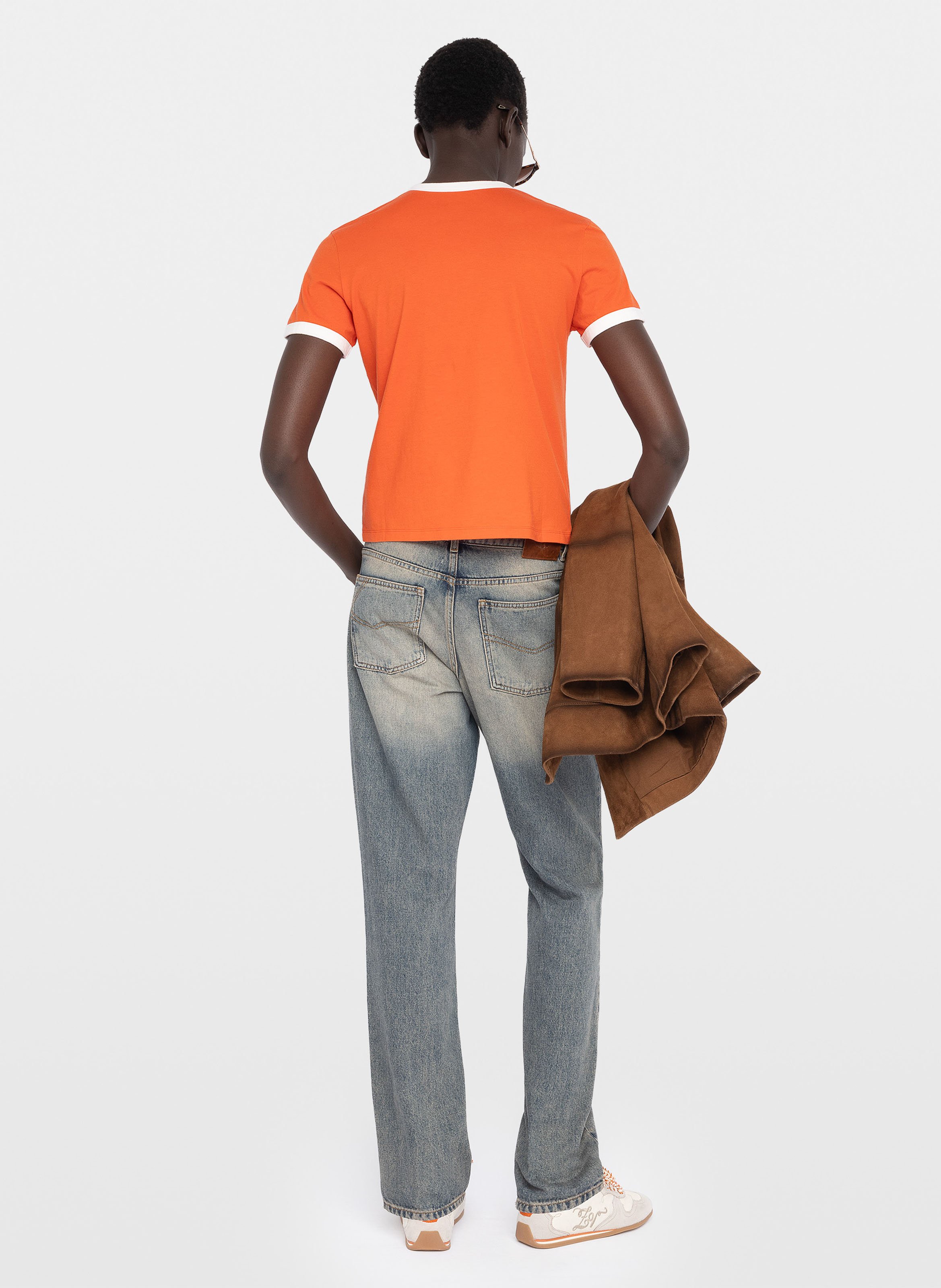 Tee-shirt round neck short sleeves printed ZADIG&VOLTAIRE Orange
