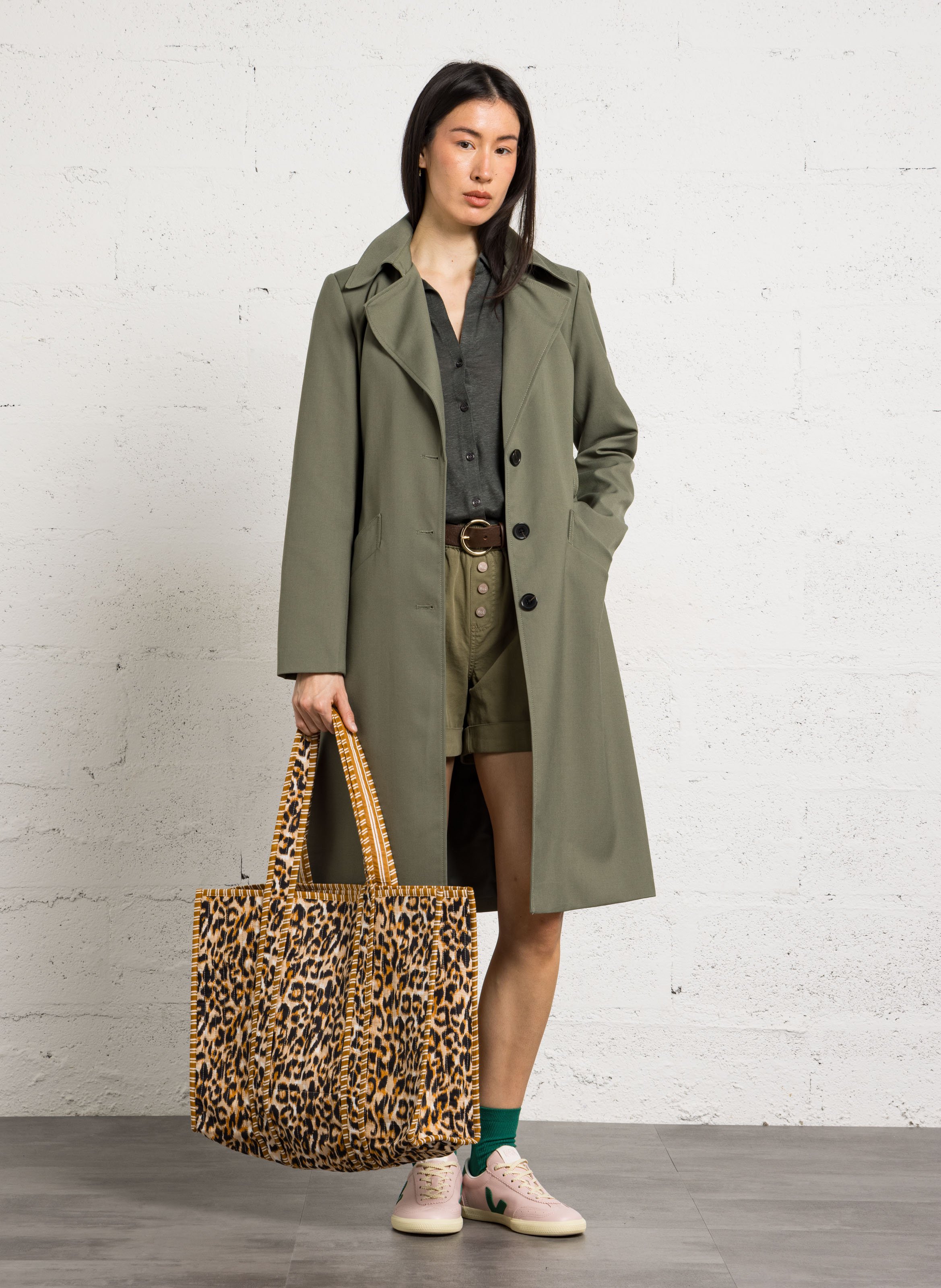 Shopper aus bedruckter Baumwolle AU PRINTEMPS PARIS Mehrfarbig