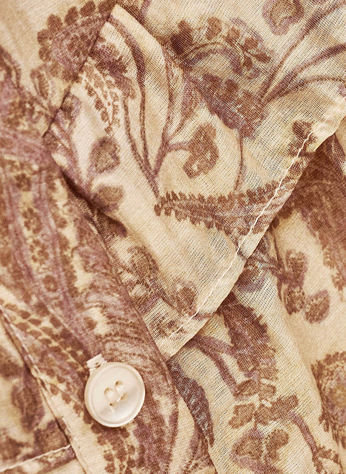 Blosue col rond imprimée BA&SH Beige