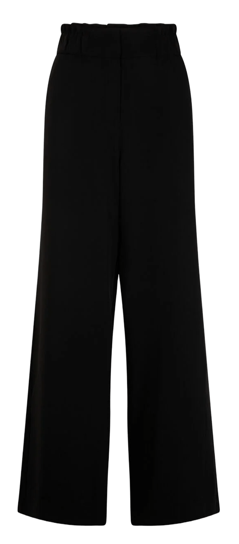 Wide leg pleated pants in a solid color MORGAN Black