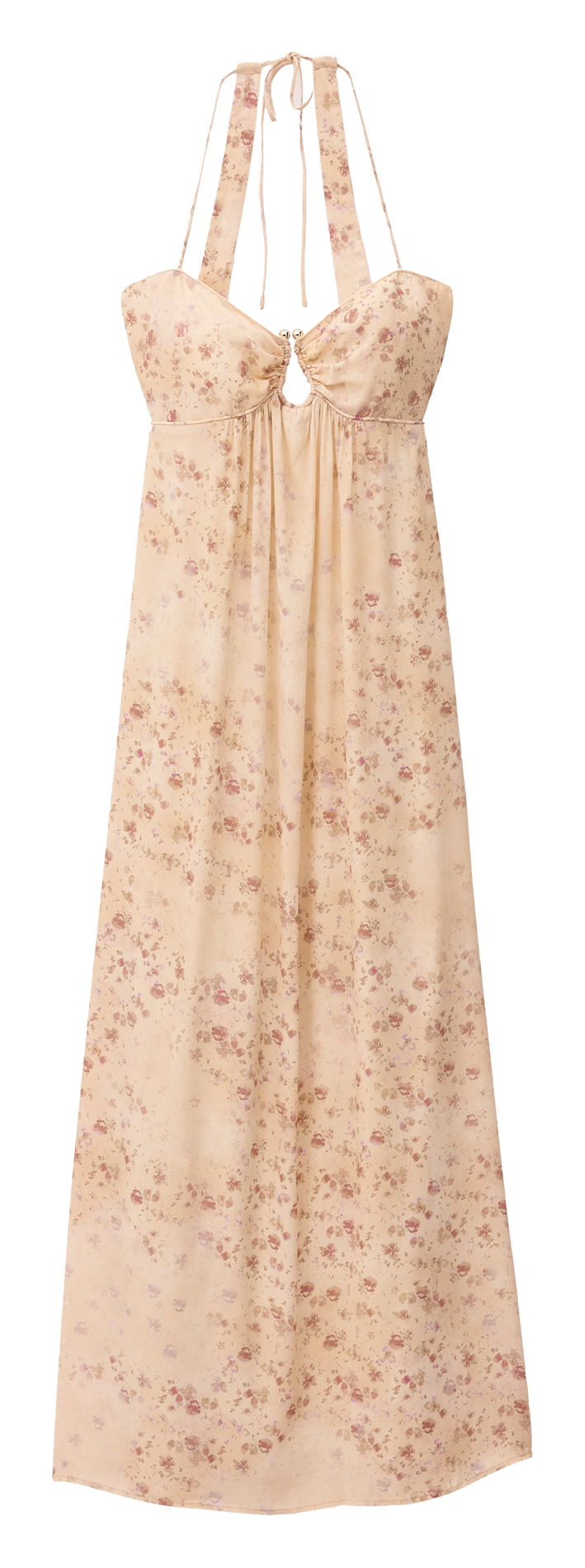 Flowing long flared dress BA&SH Beige
