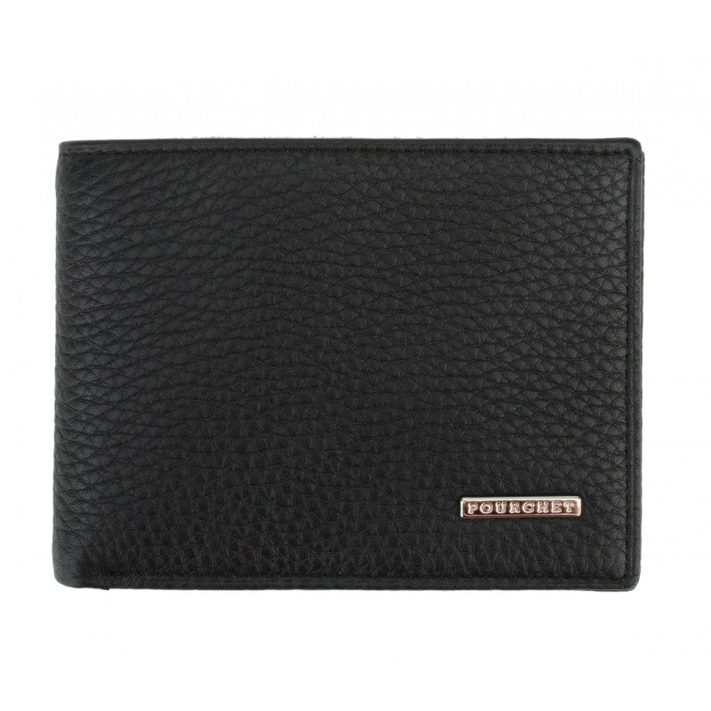 Babylon leather wallet POURCHET Black