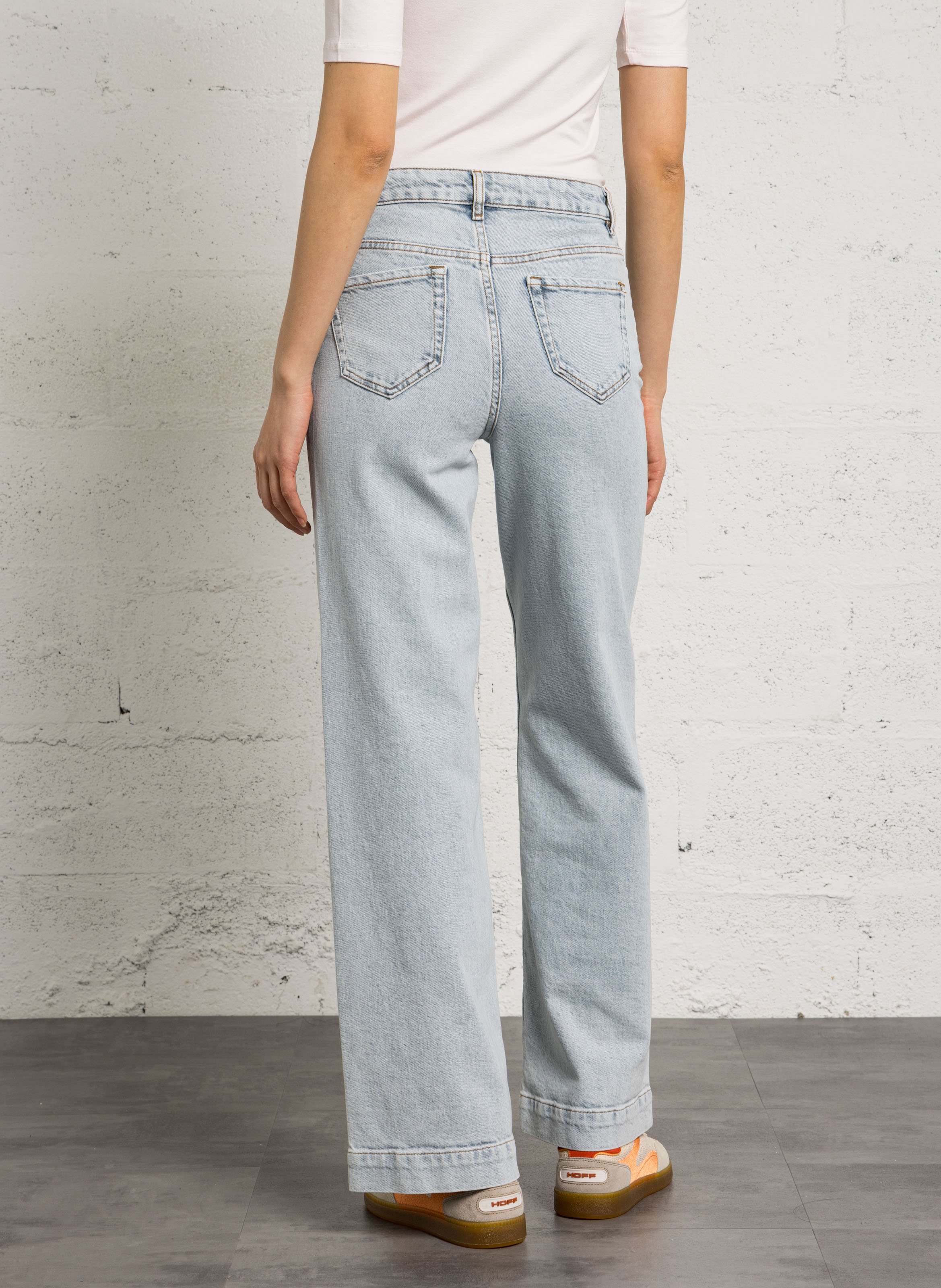 Weite Jeans aus Baumwoll-Mix MAISON 123 Blau