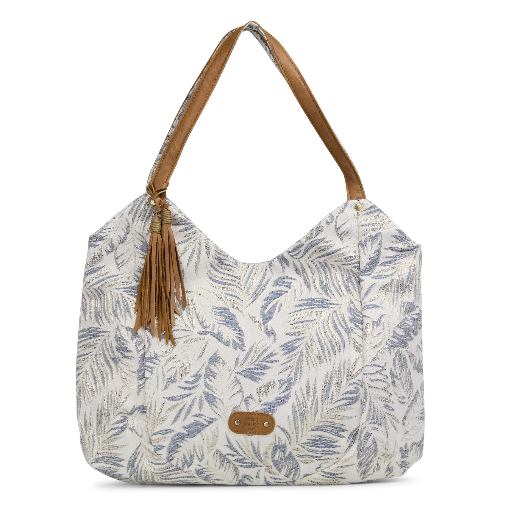 Shopper met glanzende patronen MILA LOUISE Bruin