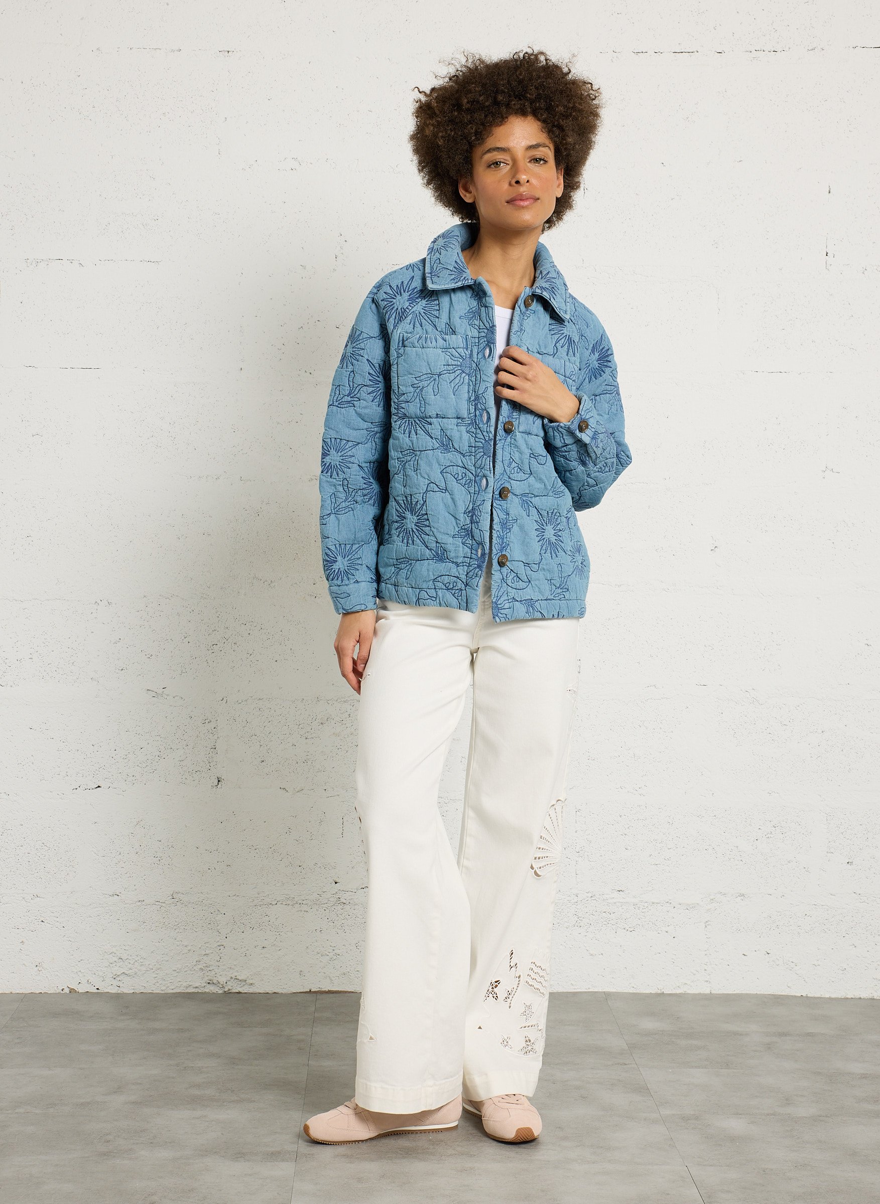 Oversized cotton jacket LA PETITE ETOILE Blue