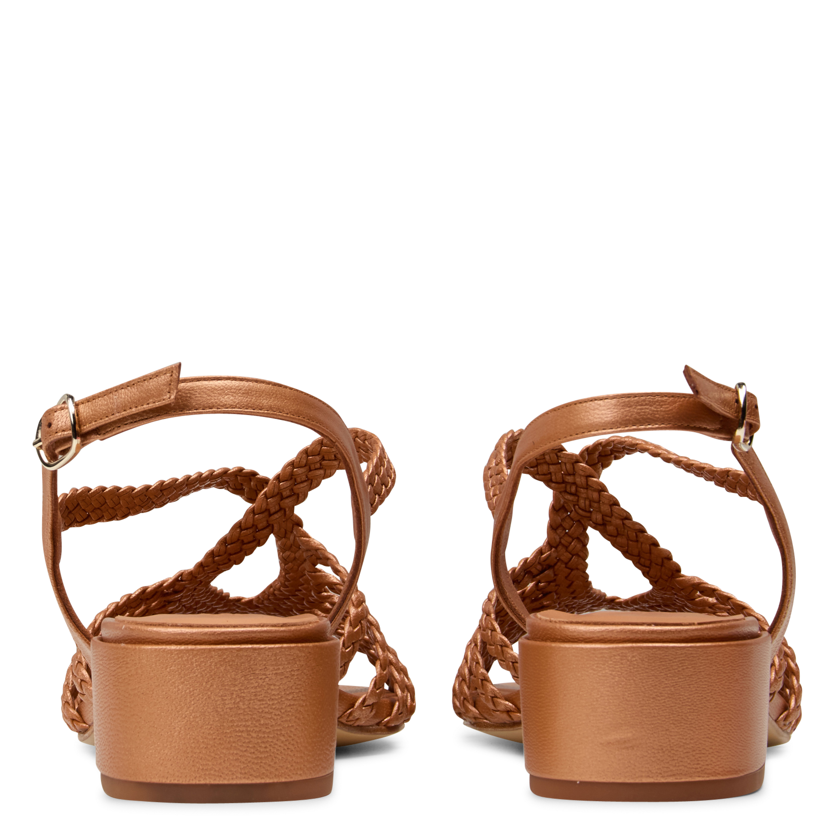 Alice heeled leather sandals NAGUISA Brown