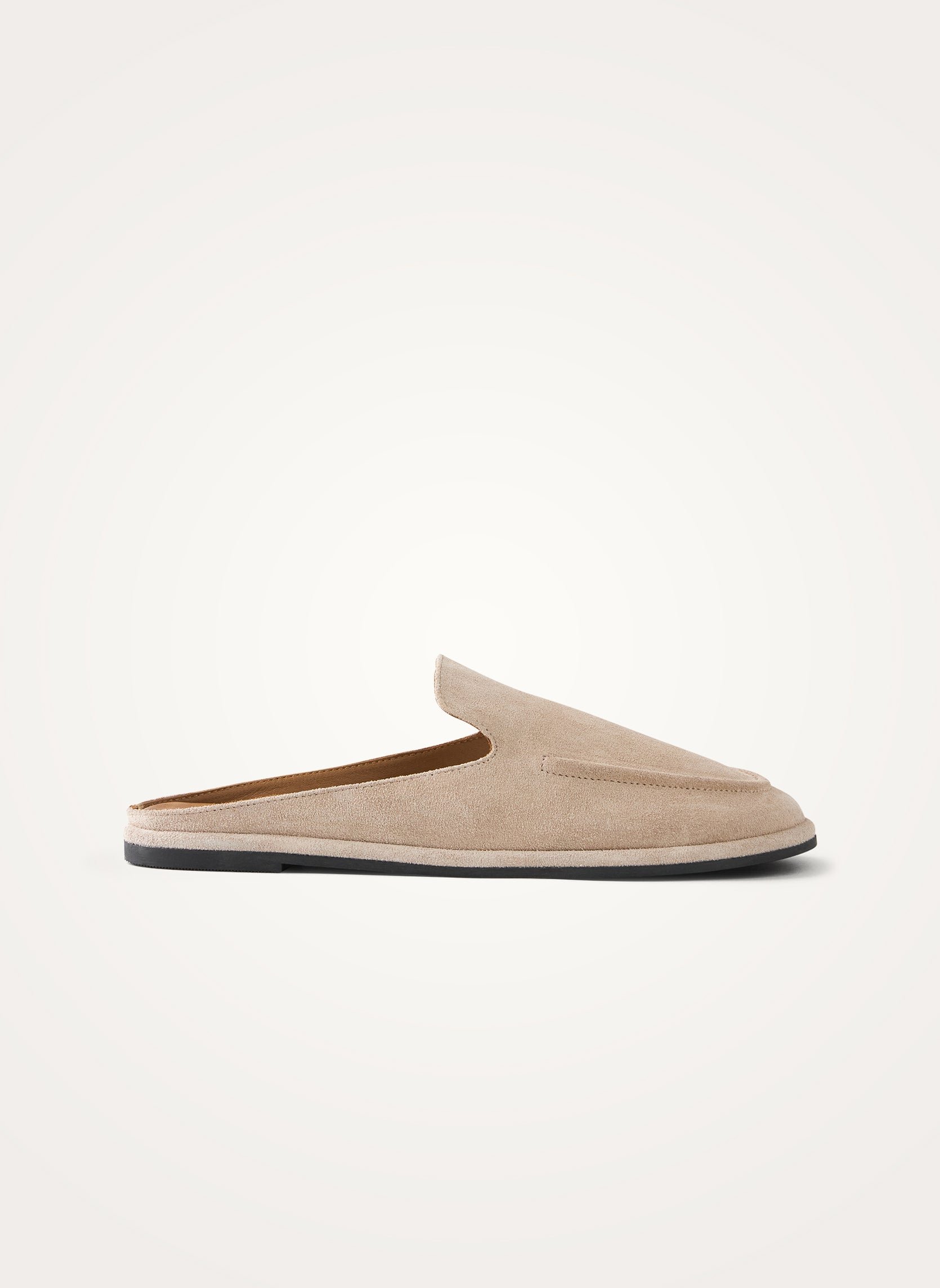 Flat leather mules with distressed and metallic effect VANESSA WU