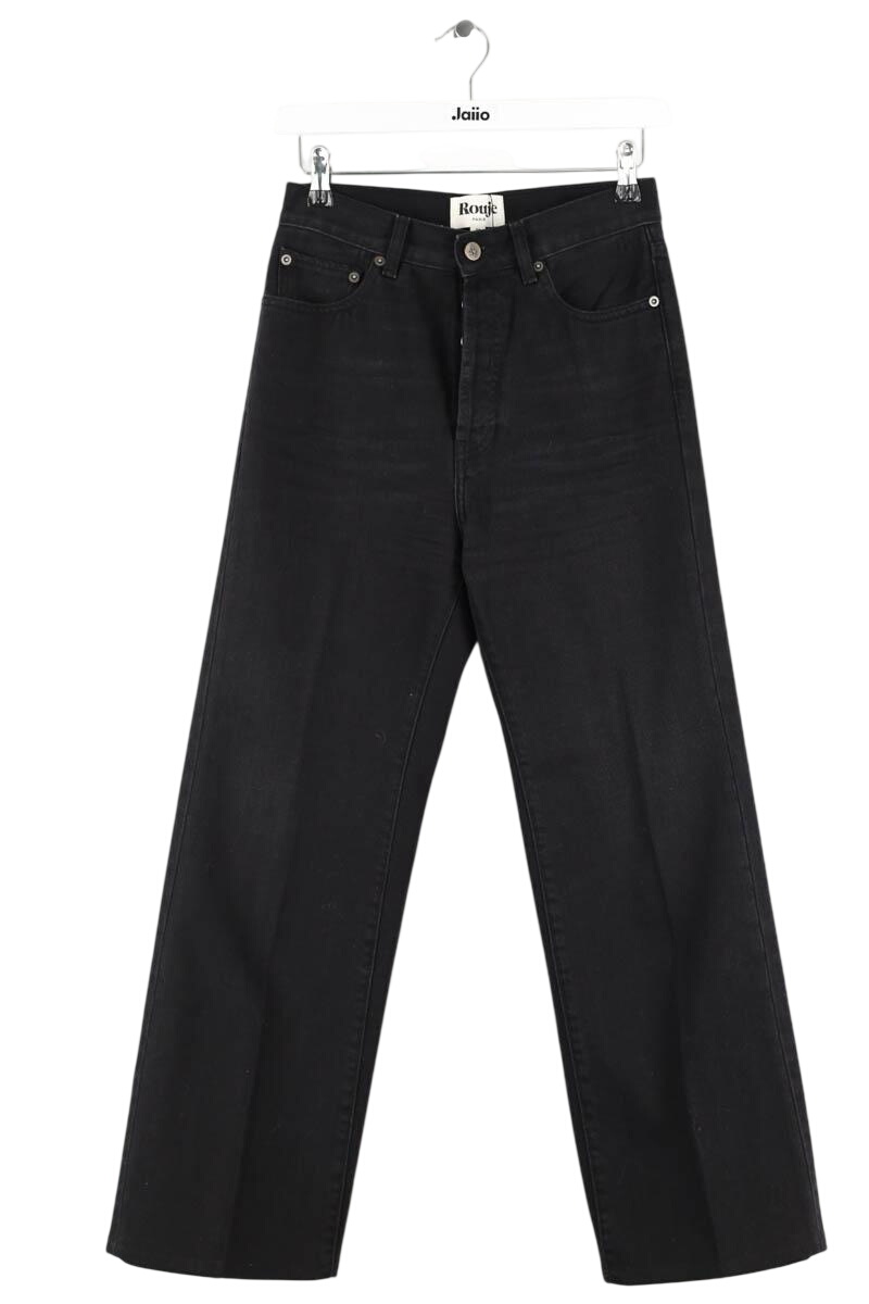 Straight cotton-blend pants ROUJE - Seconde Main Black