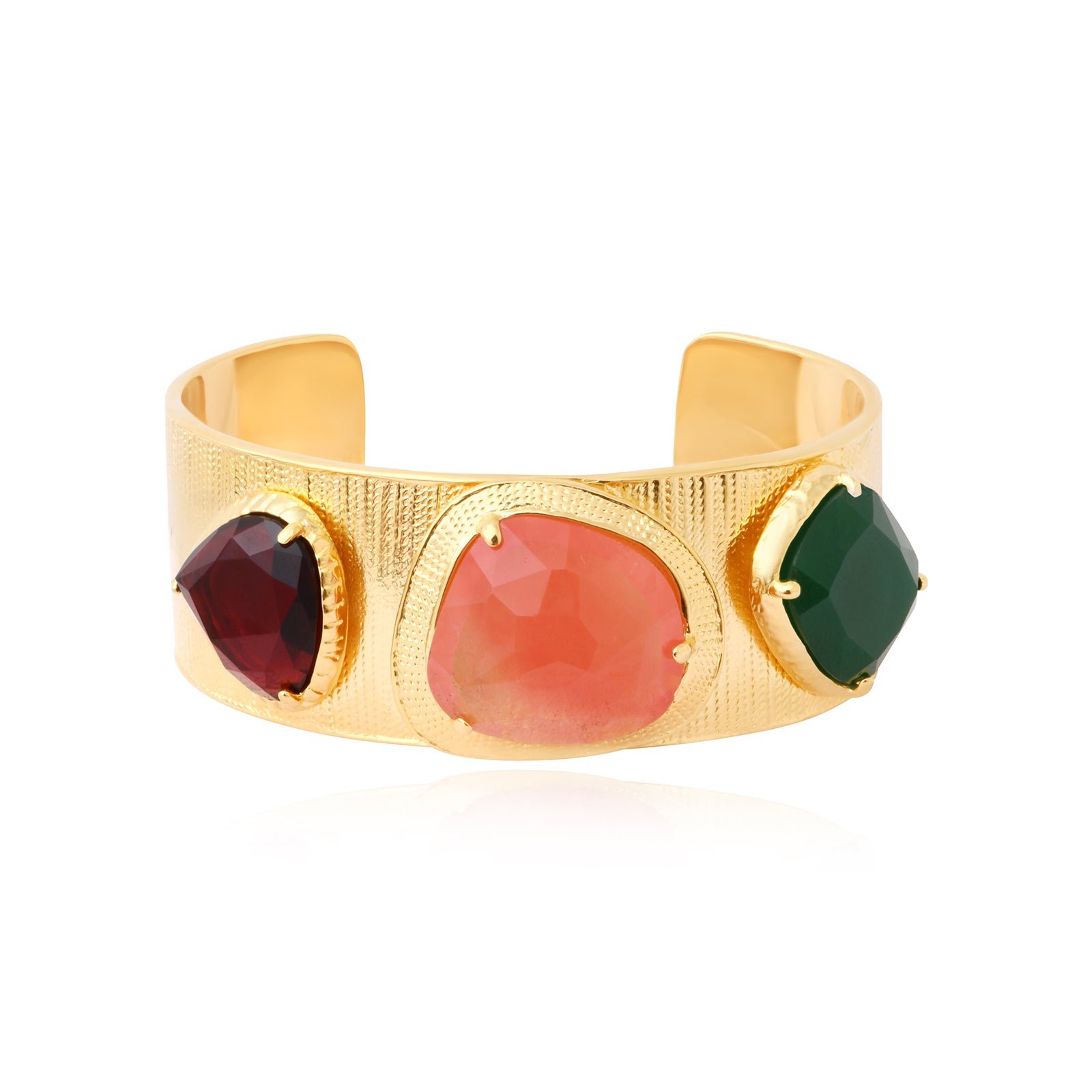 Adjustable bangle bracelet in fine gold plating. SATELLITE PARIS Multicolored