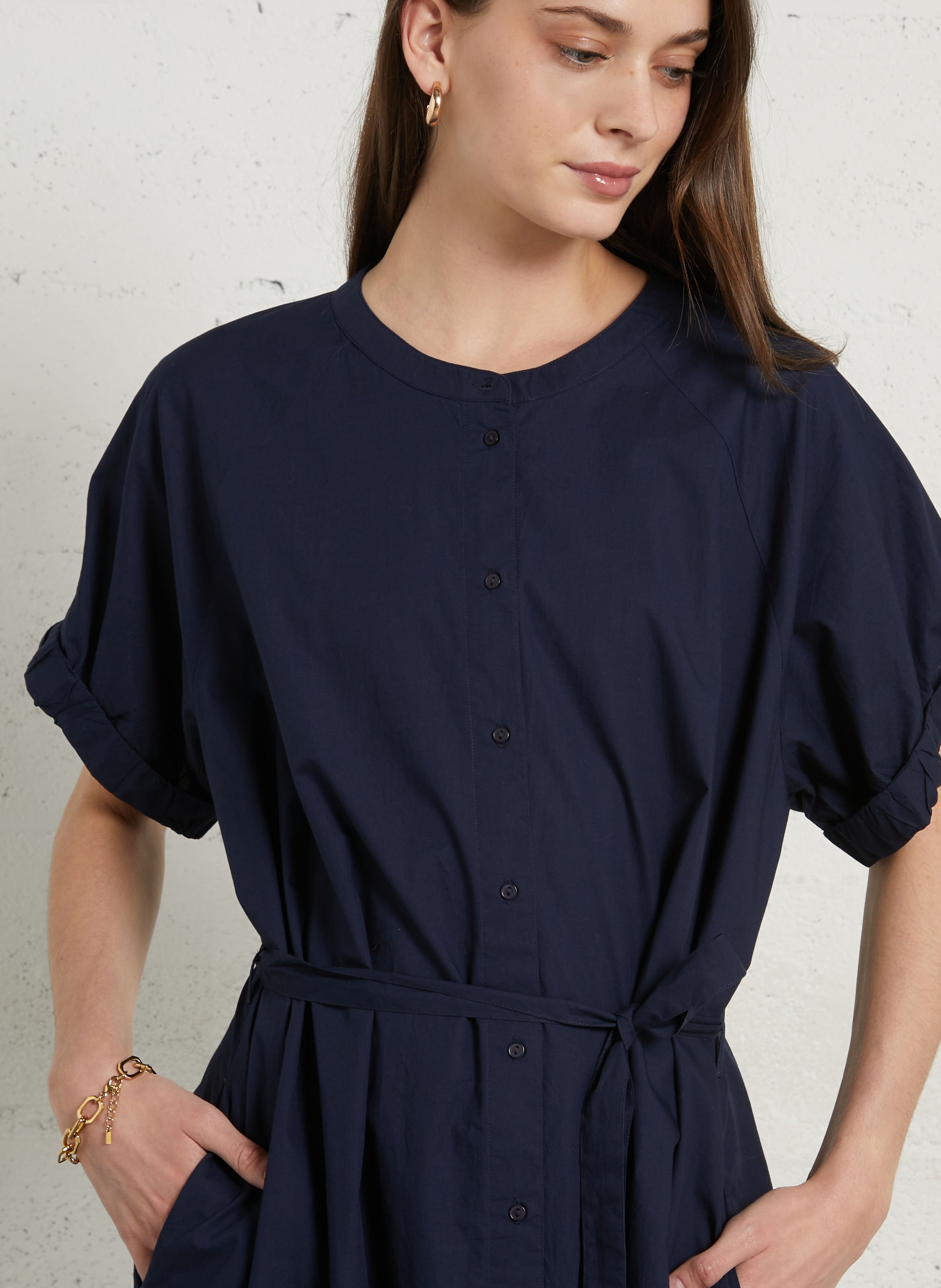 Cotton midi dress SUD EXPRESS Blue