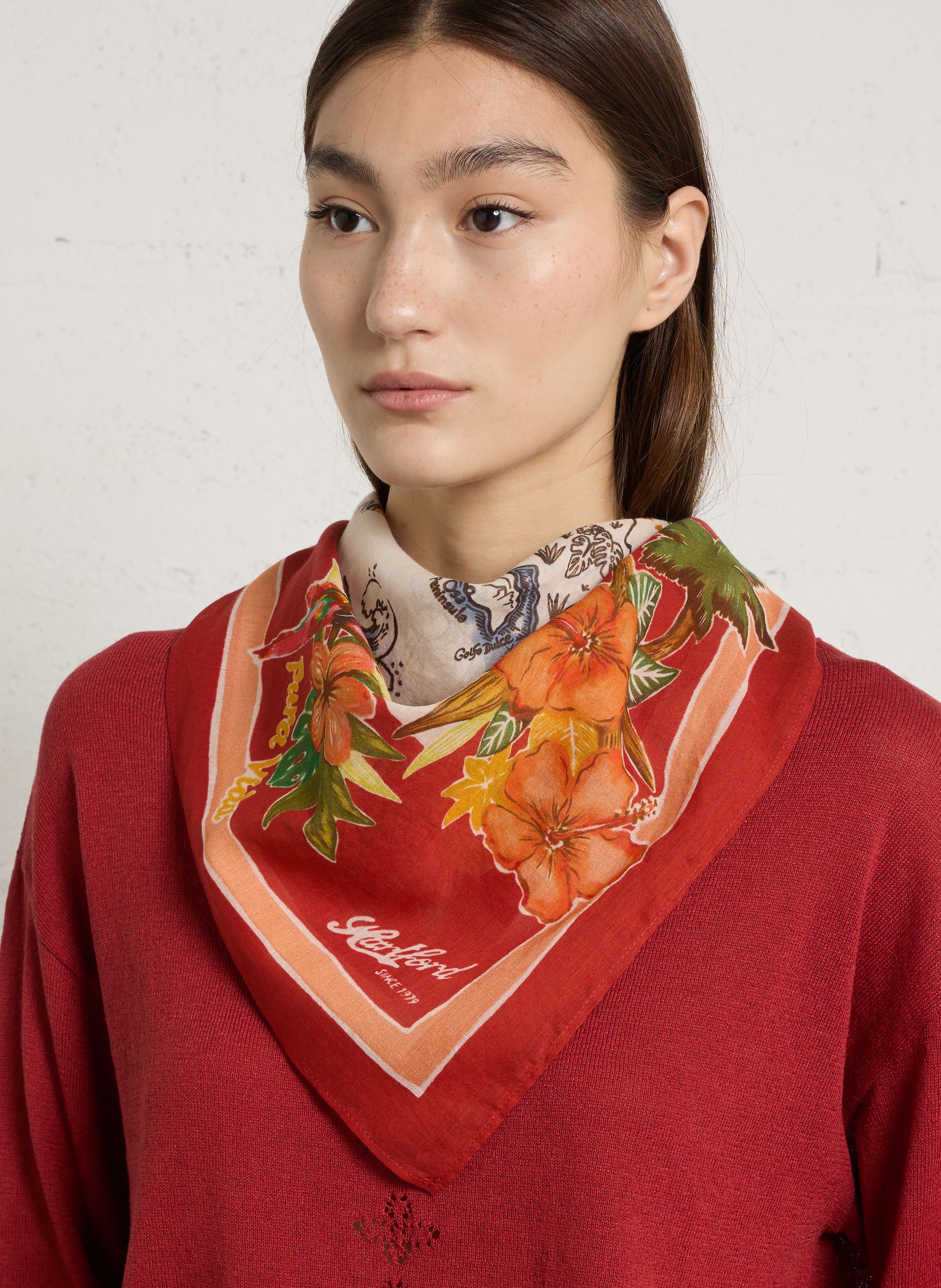 Foulard en coton imprimé HARTFORD Multicolore