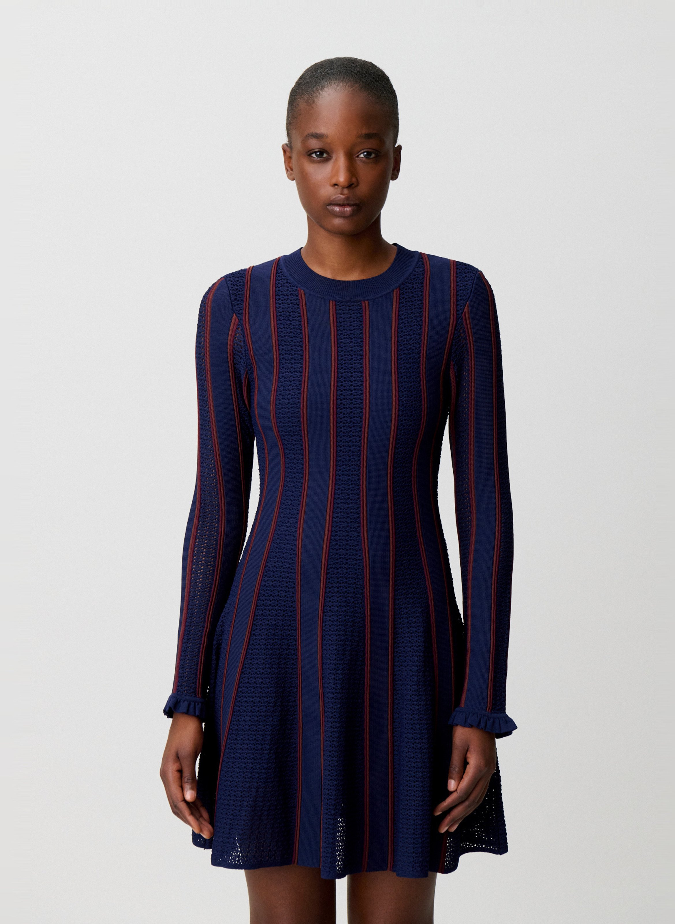 Robe midi à rayures CLAUDIE PIERLOT Multicolore