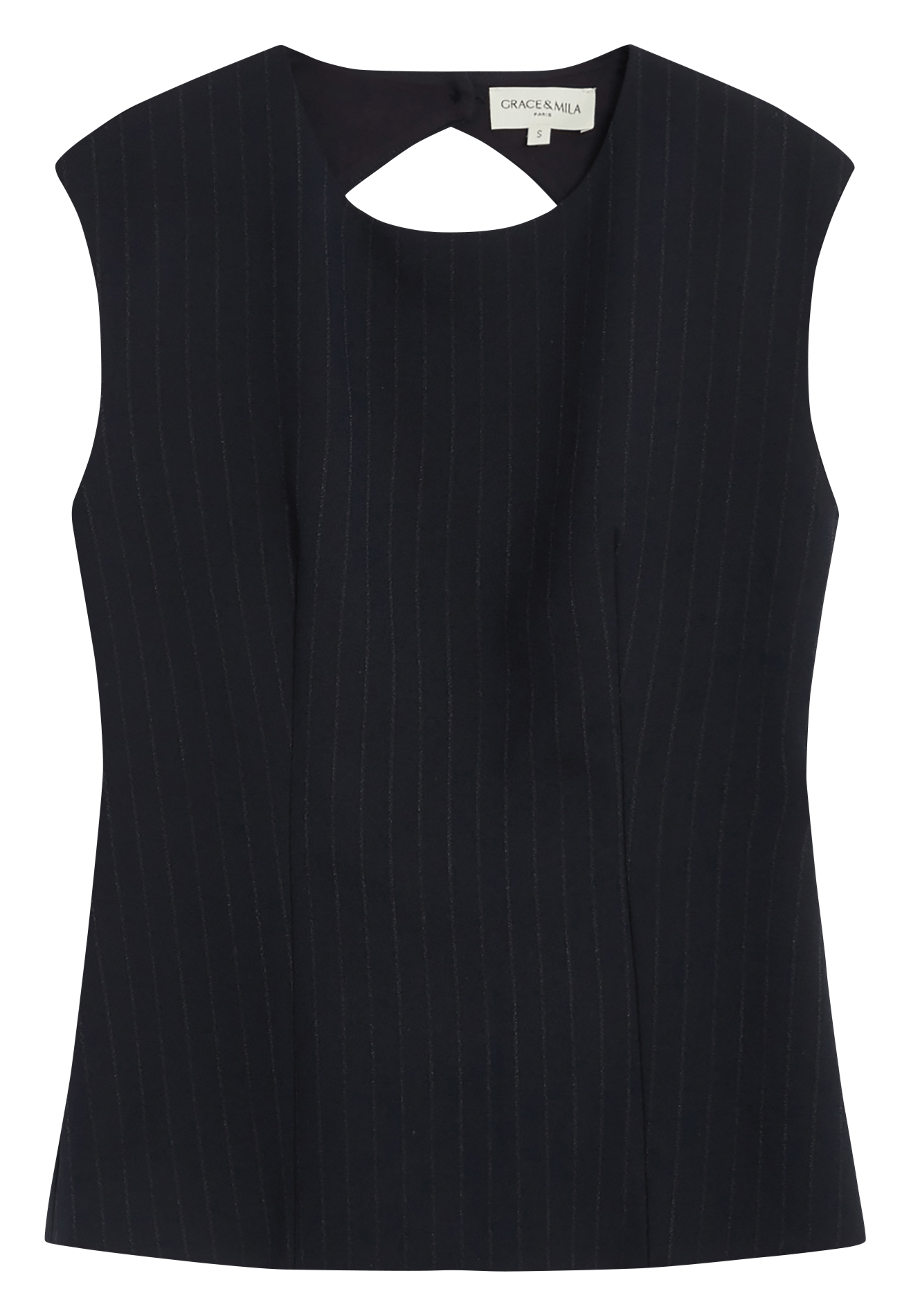 Getailleerde top met ronde hals GRACE ET MILA Blauw