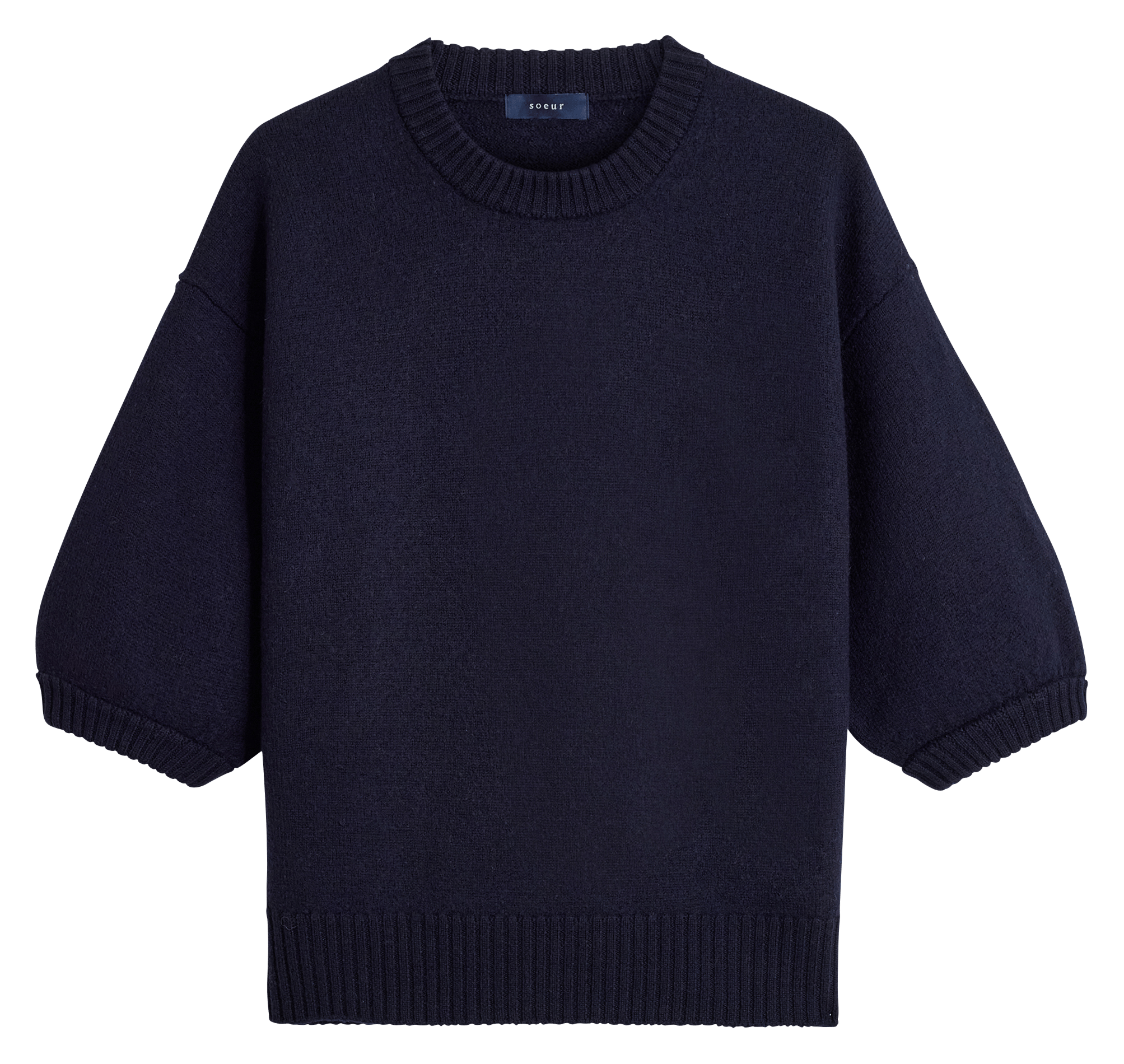 Gerade geschnittener Wollpullover SOEUR Blau