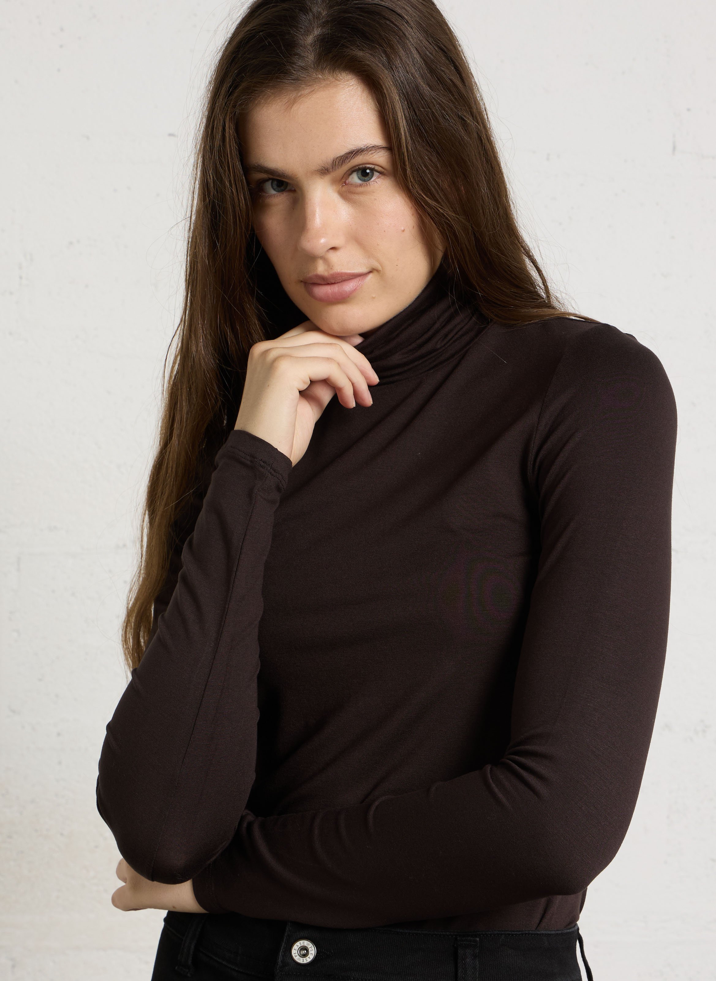 Straight turtleneck T-shirt MAJESTIC FILATURES