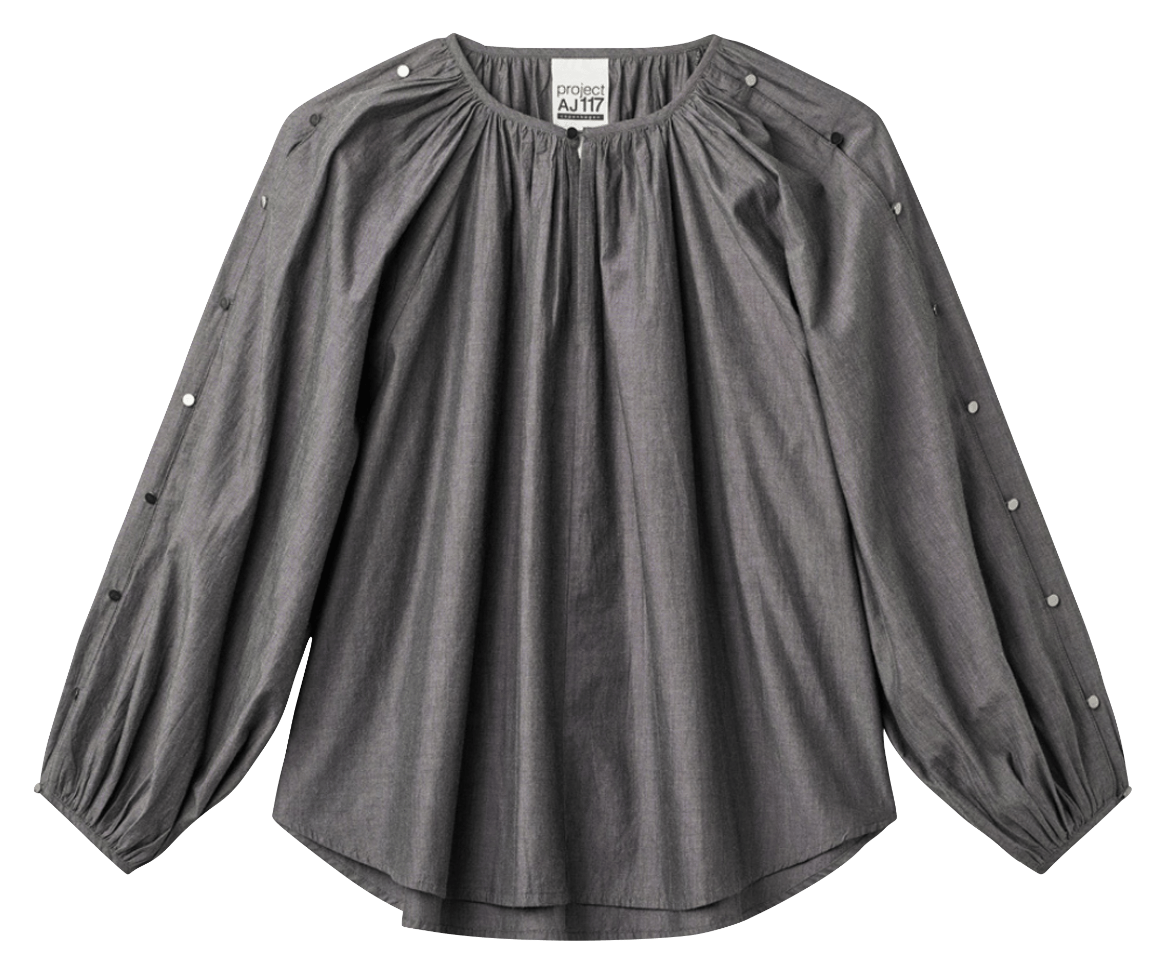Blouse ample boutonnée en coton PROJECT-AJ117 Argent