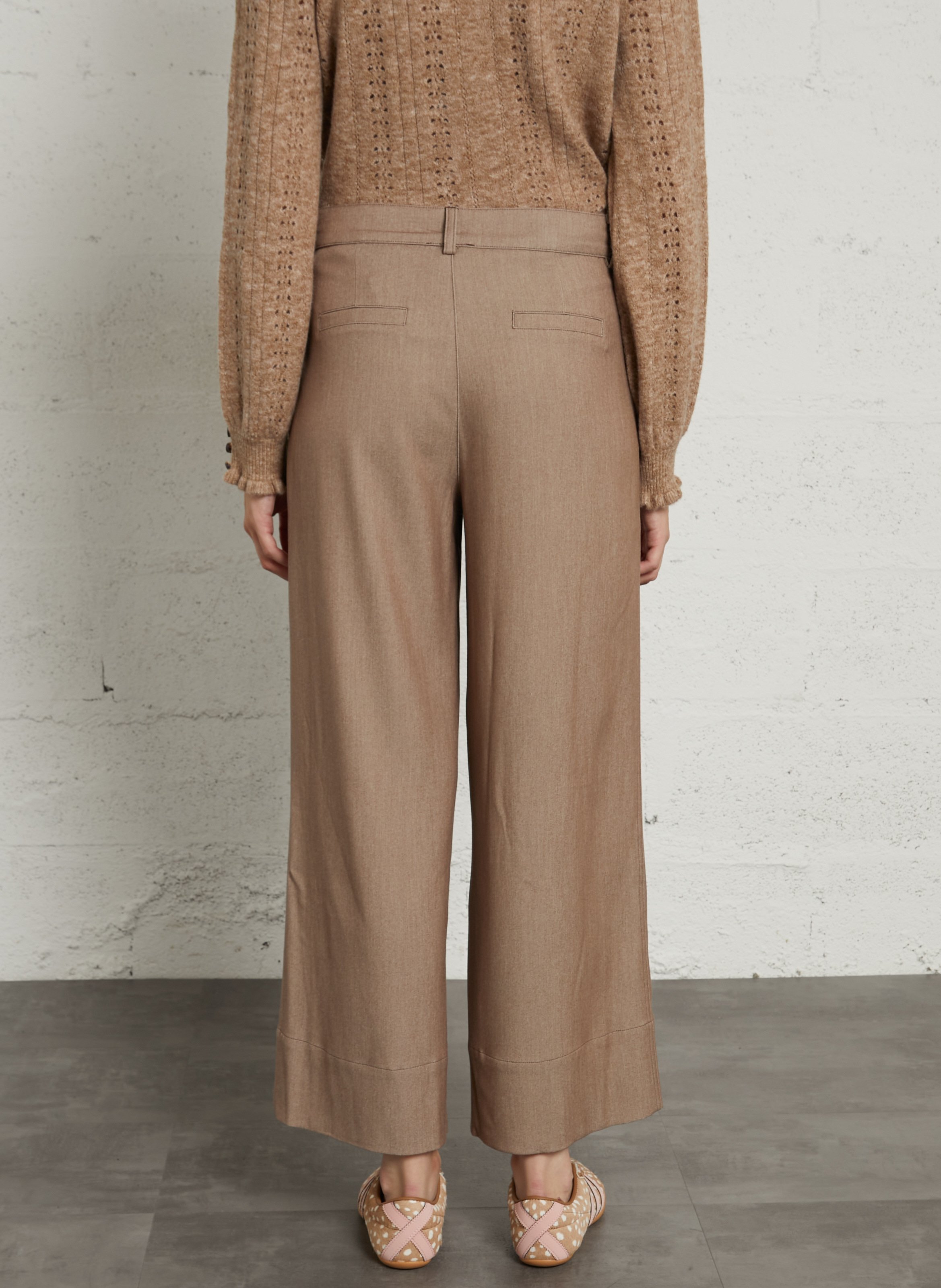 Wide-leg pants LA PETITE ETOILE Beige