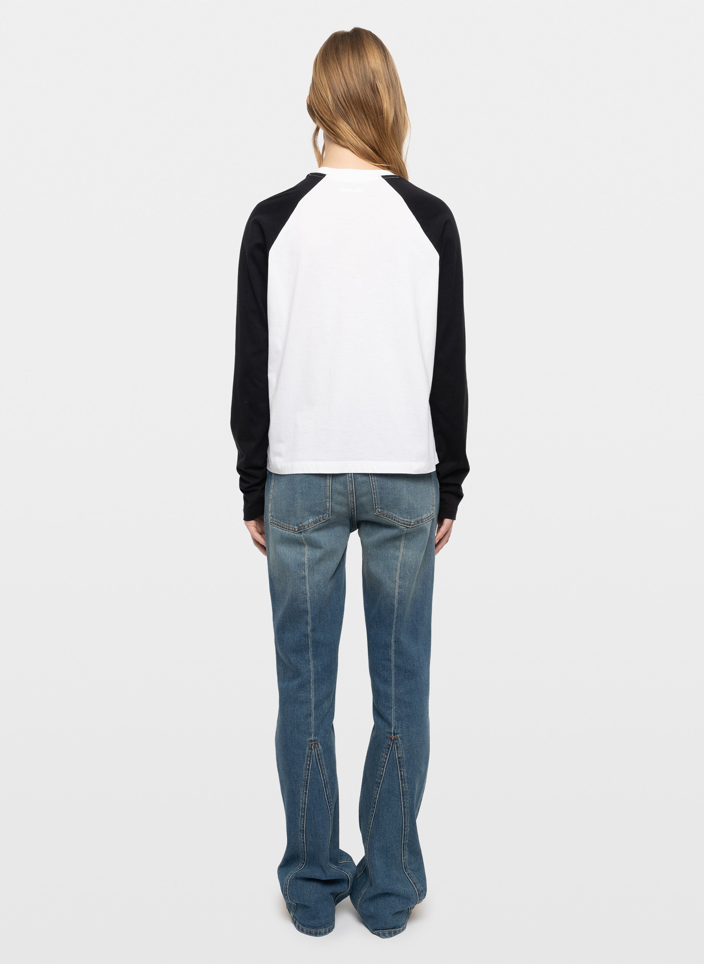 T-shirt manches longues sérigraphié en coton ZADIG&VOLTAIRE Blanc