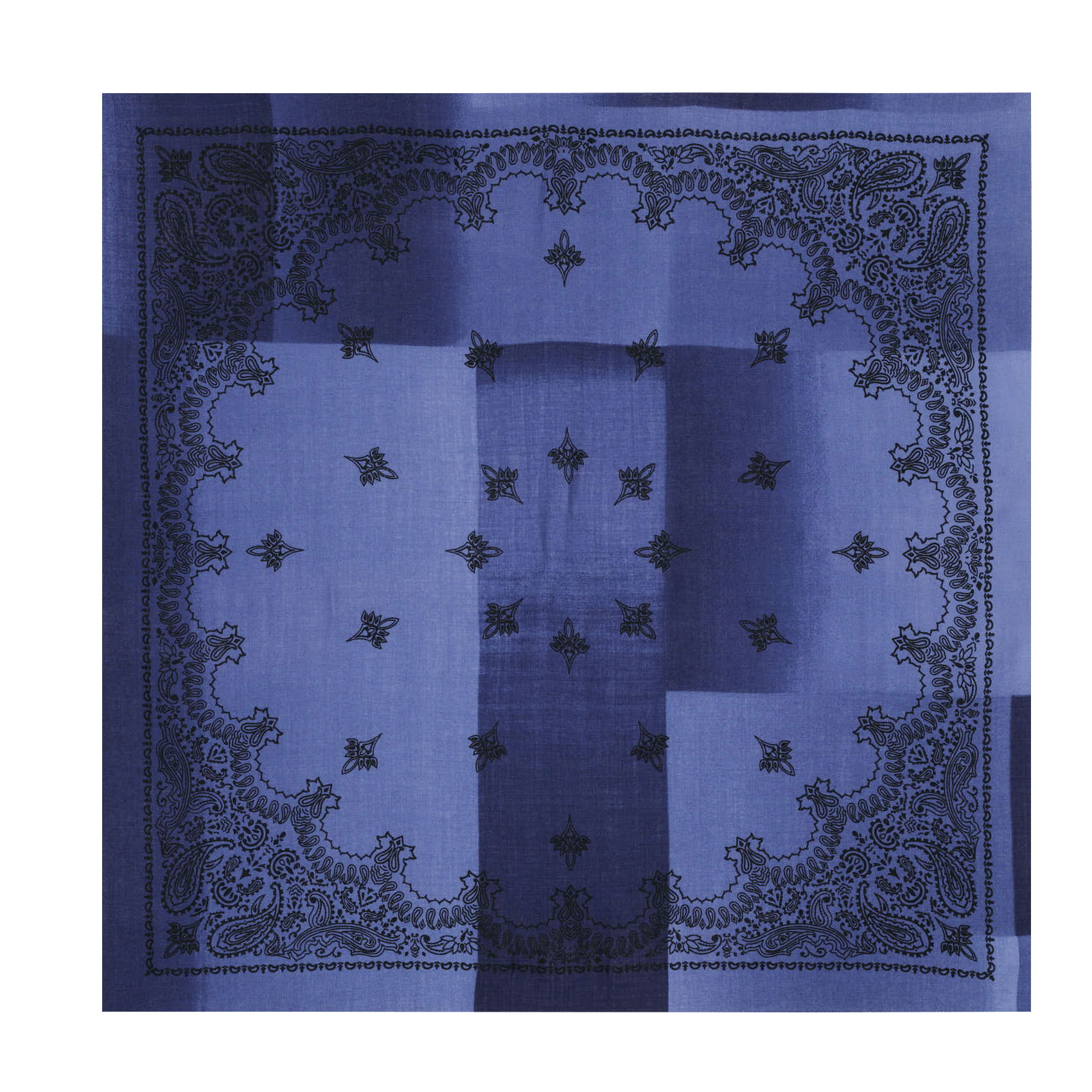Foulard en laine imprimée DESTIN Bleu