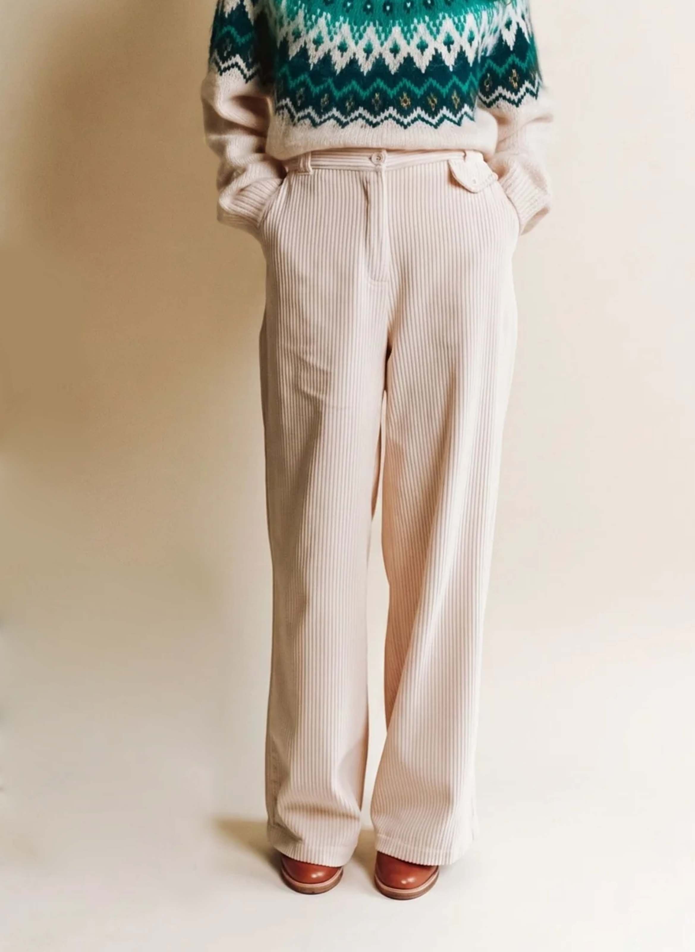 Pantalon large en coton EMILE ET IDA