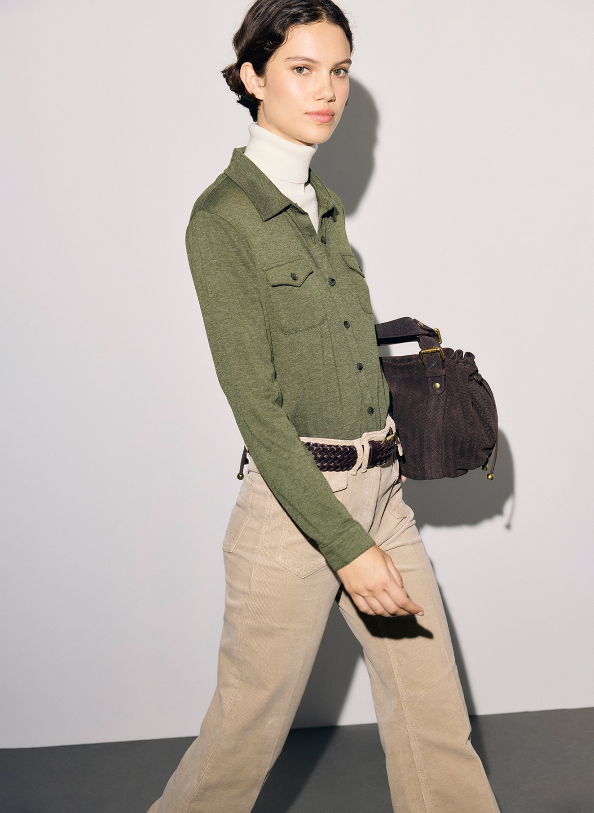 Gerade geschnittenes Hemd mit klassischem Kragen und Taschen GERARD DAREL Khaki