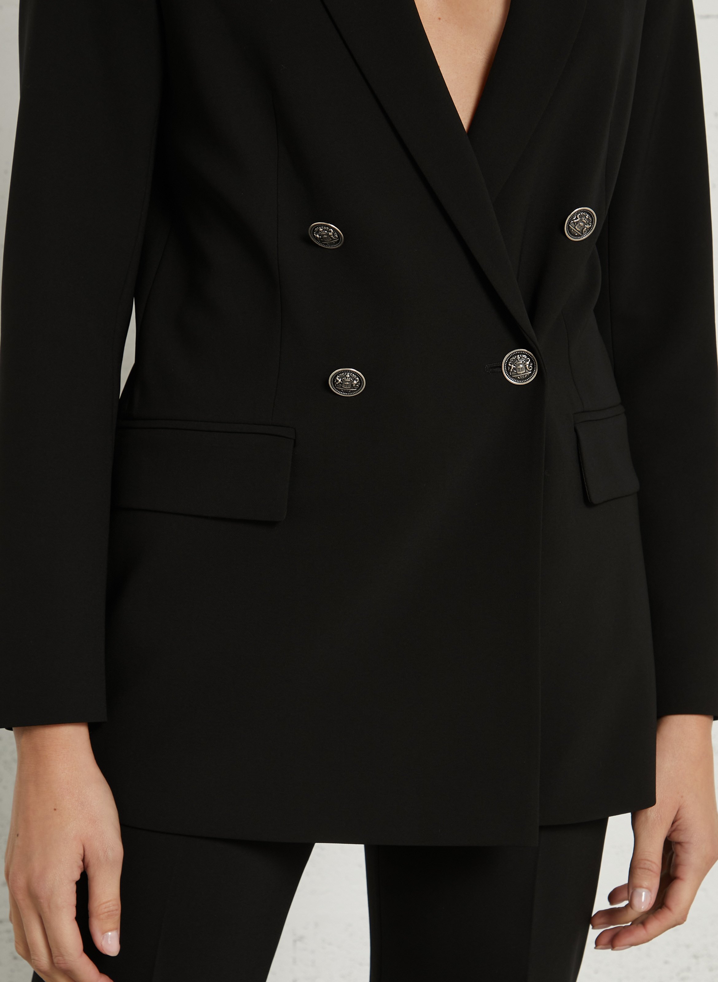 Blazer droit à double boutonnage  MAISON 123 Noir