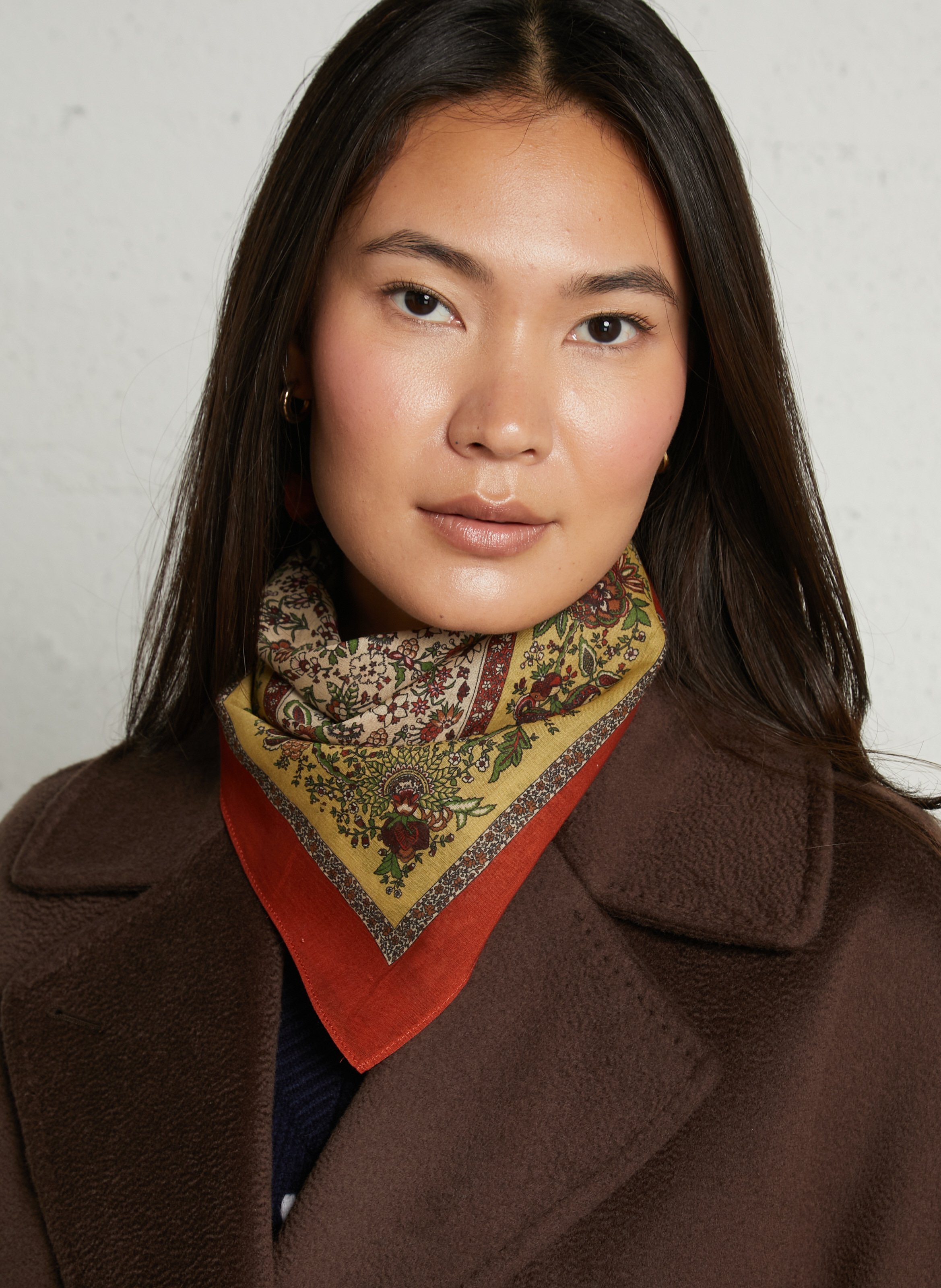 Foulard carré imprimé en coton BECKSONDERGAARD