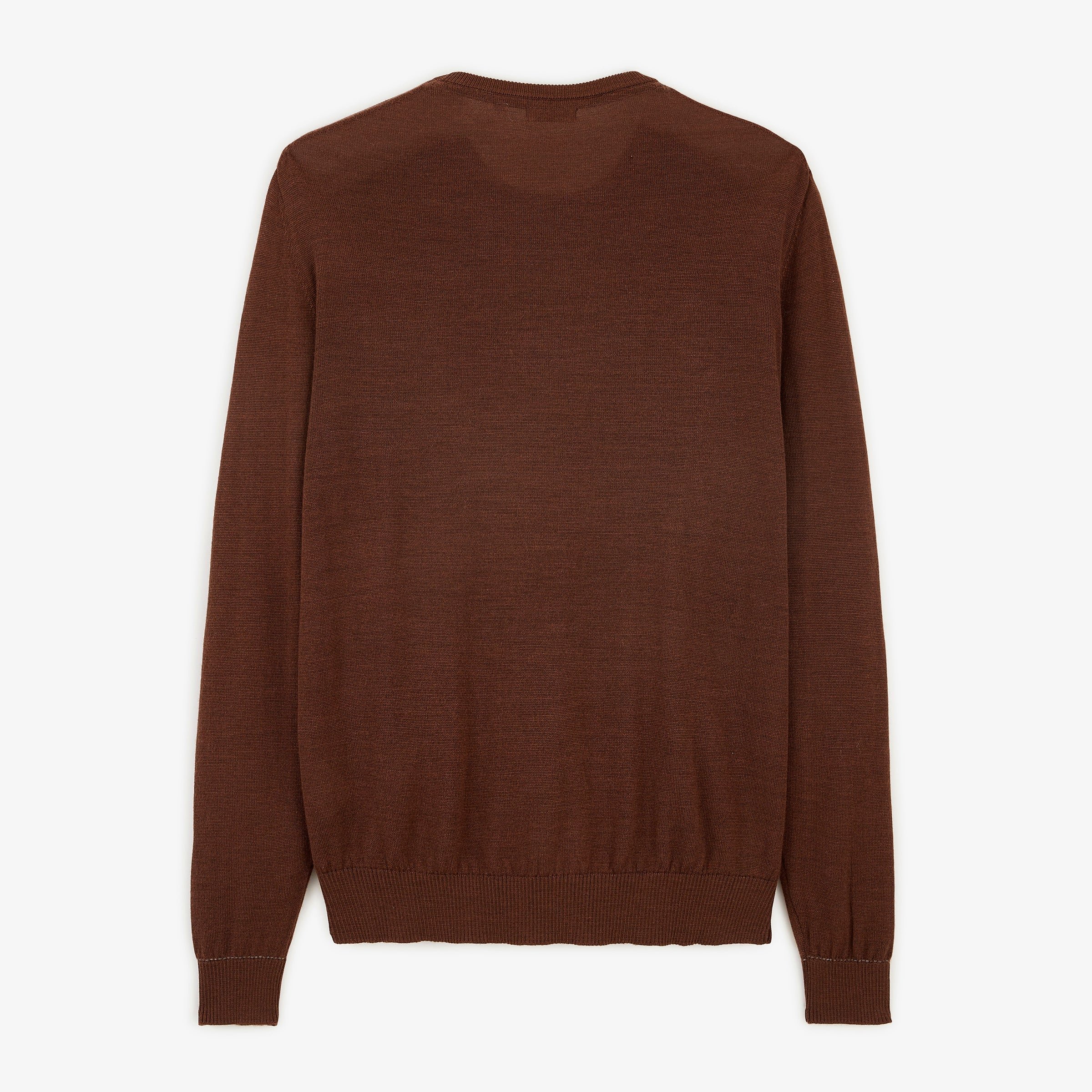 Brownie Brown Essential MAO Crew-Neck Sweater SERGE BLANCO Brown