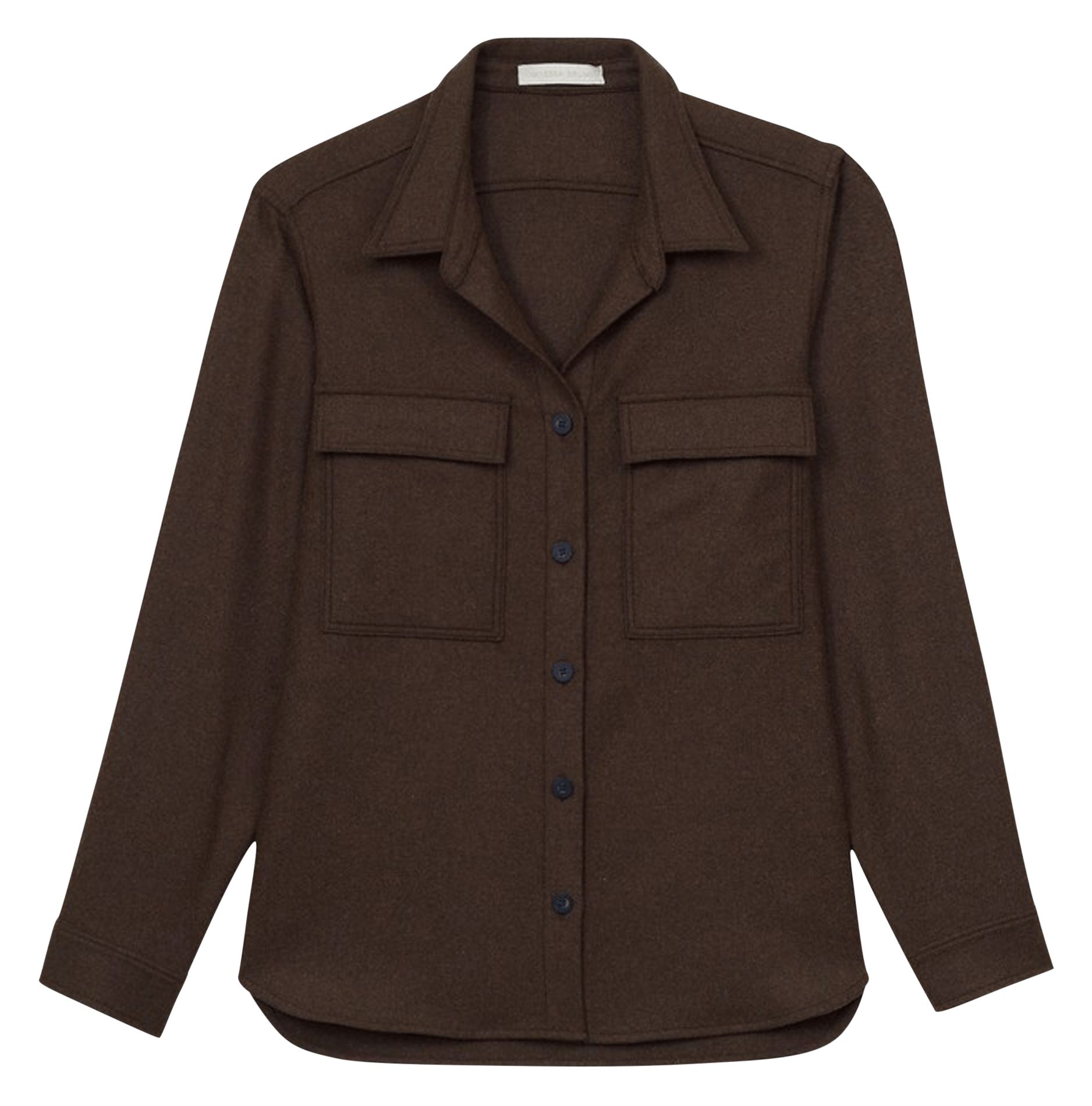 Wool-blend shirt with classic collar VANESSA BRUNO Brown
