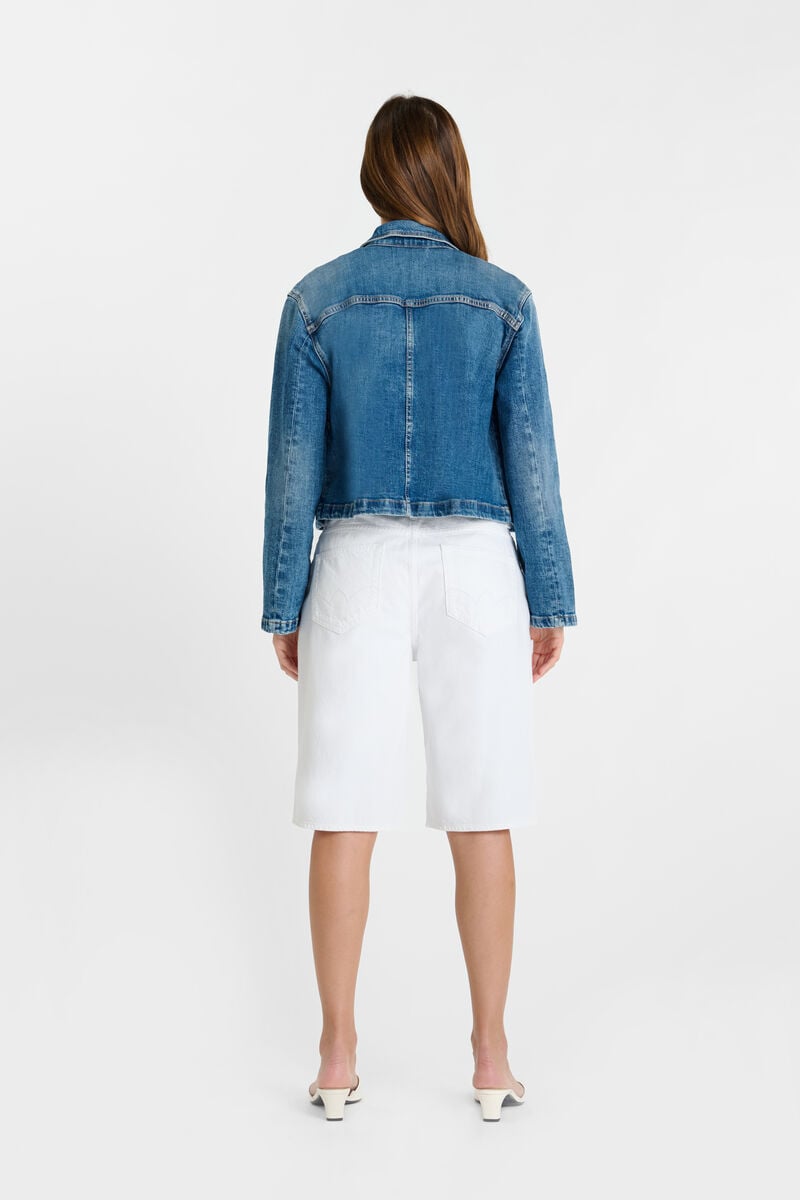 Buttoned shirt-collar jacket LE TEMPS DES CERISES Blue