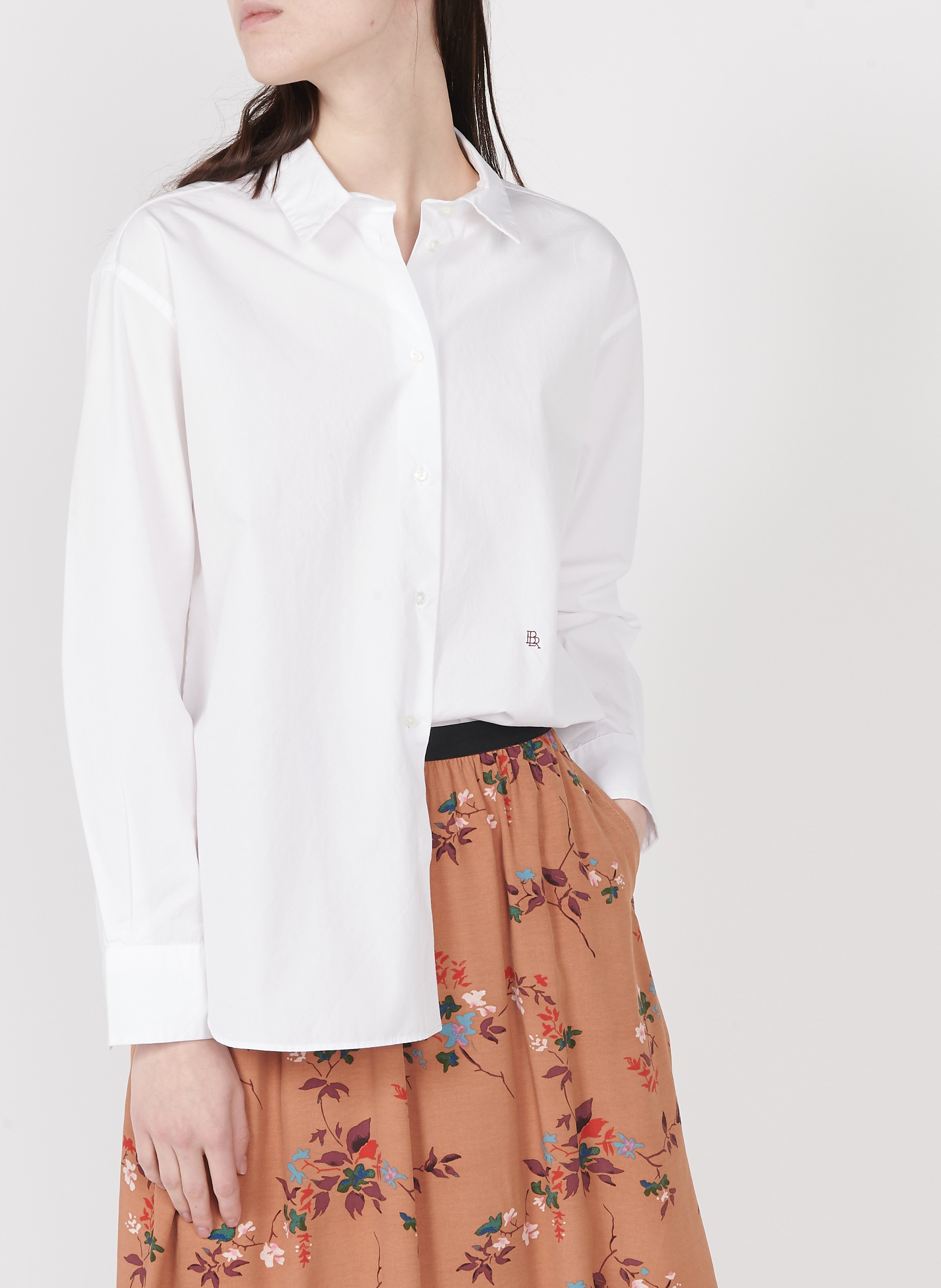 Chemise col classique en coton BELLEROSE Blanc