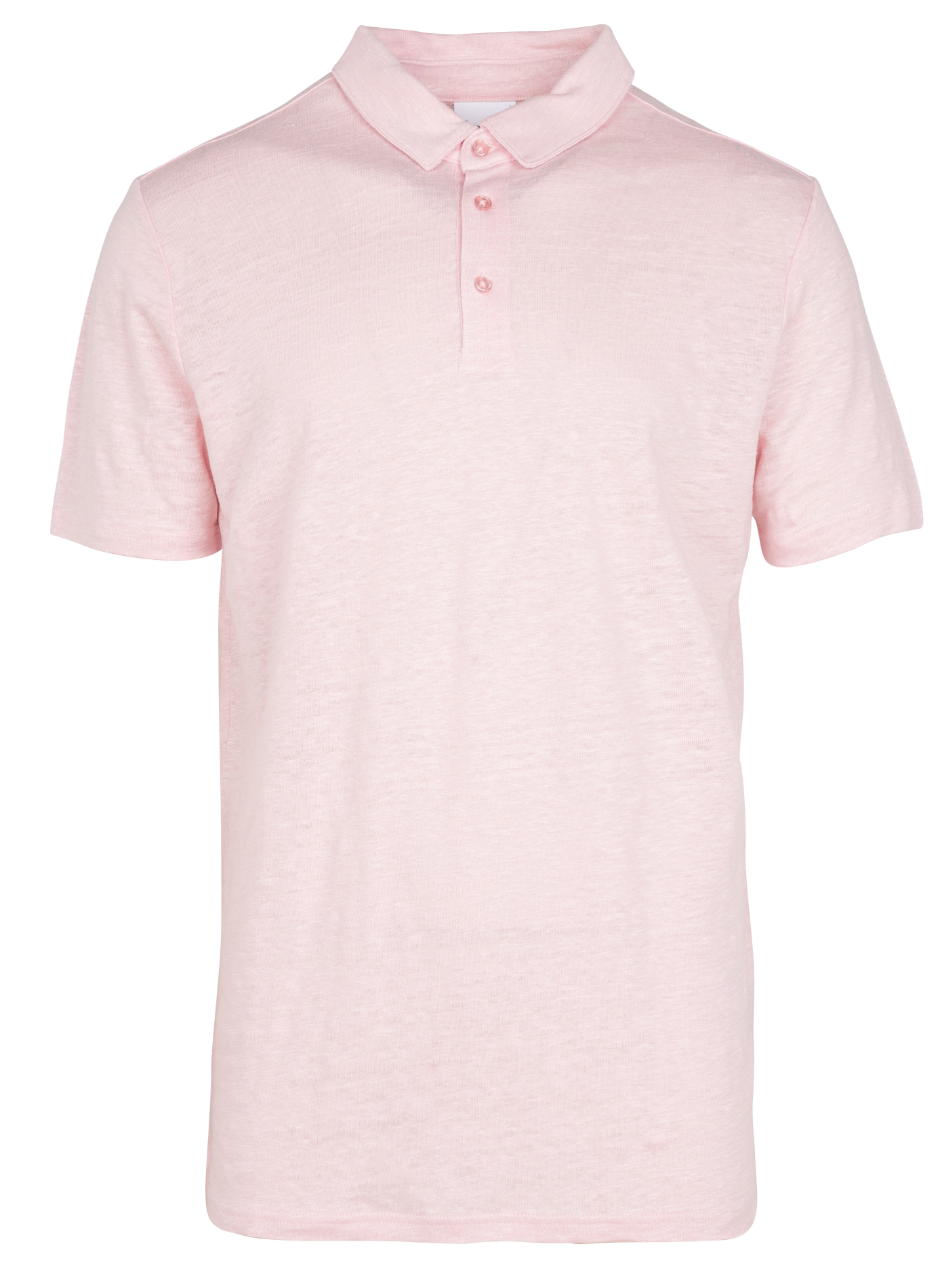 Polo droit en lin bio KNOWLEDGE COTTON APPAREL Rose