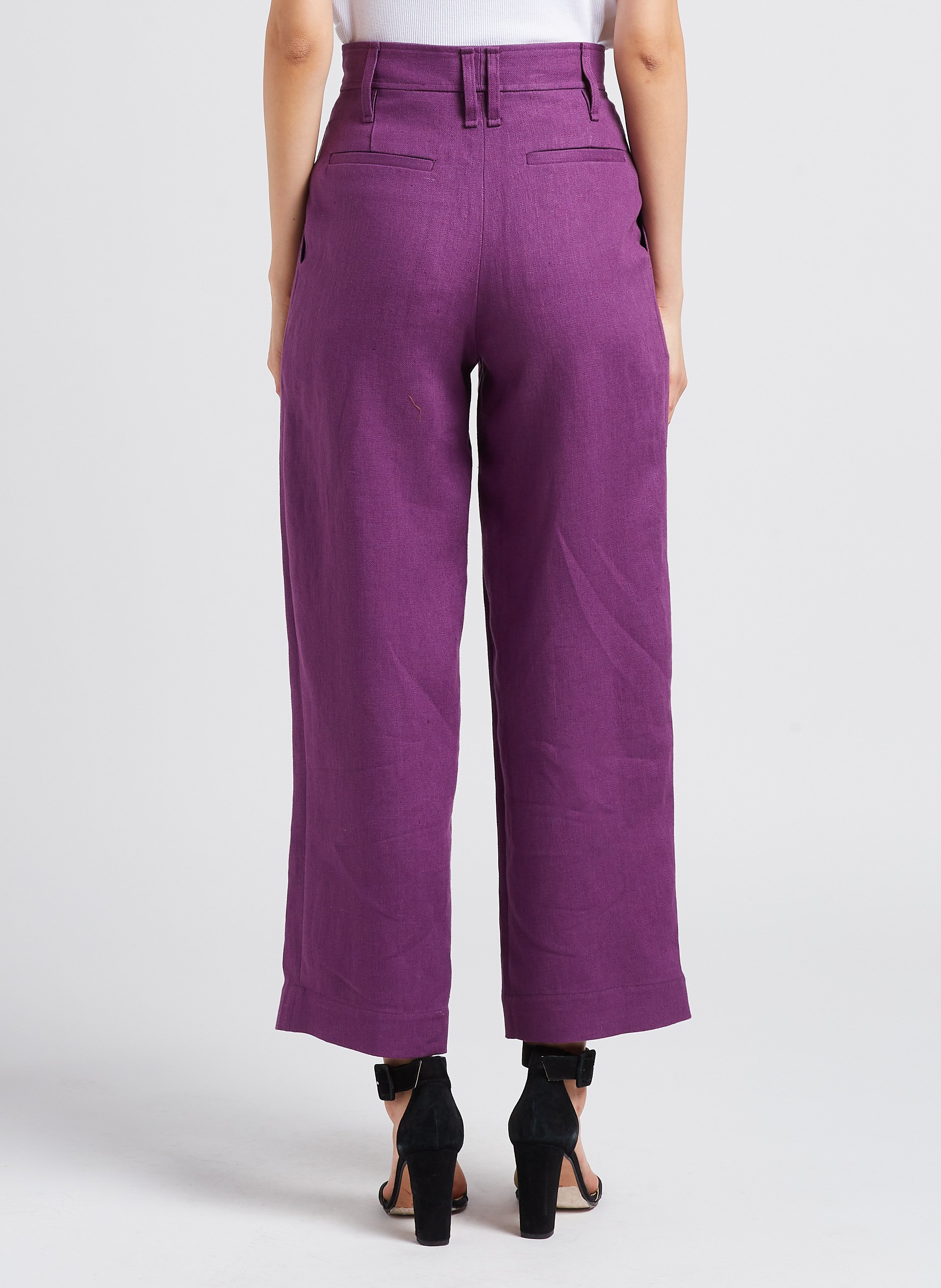 Pantalon large en lin  IRO Violet
