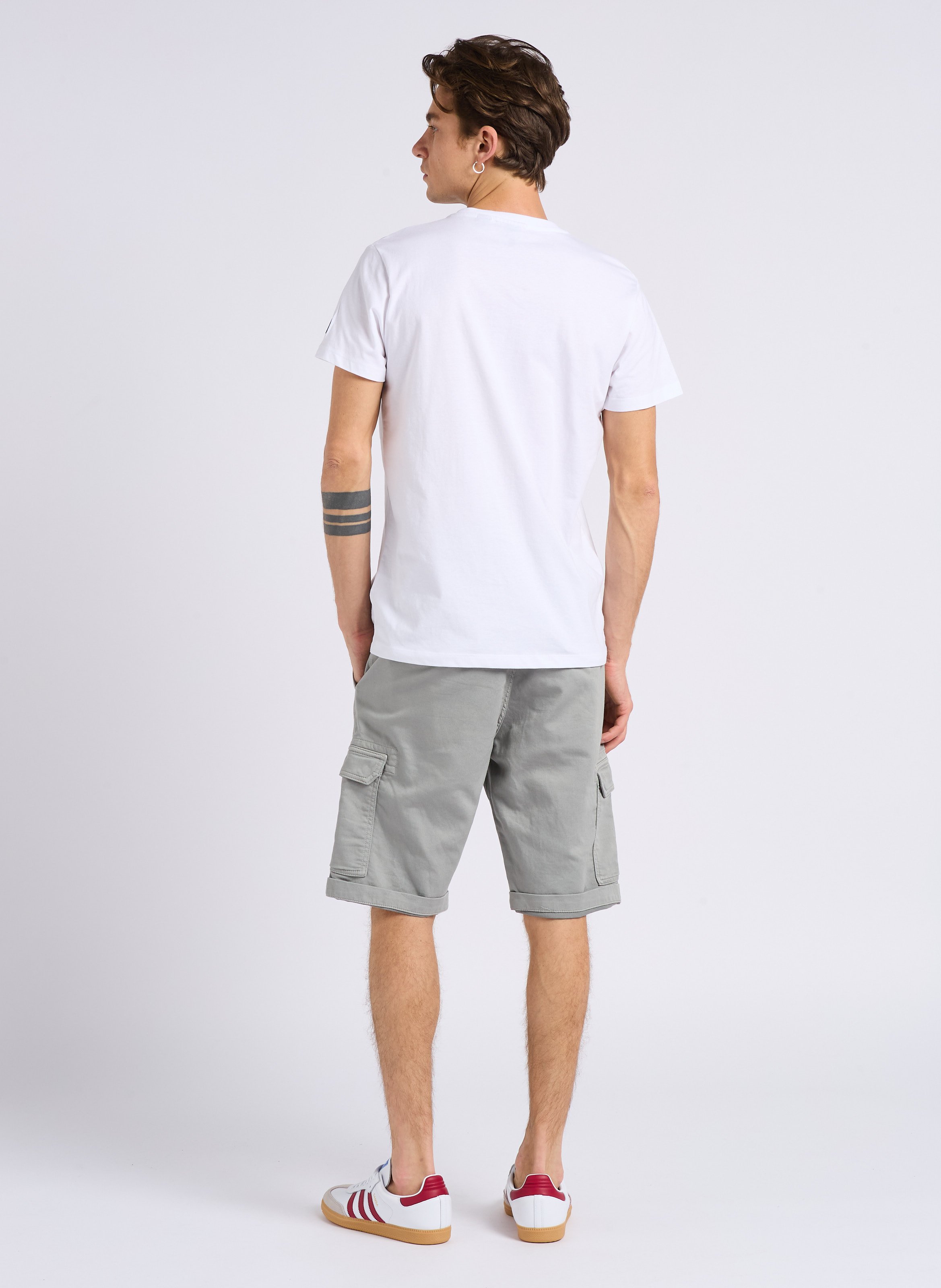 Bermuda multipoches en coton mélangé  LE TEMPS DES CERISES Gris