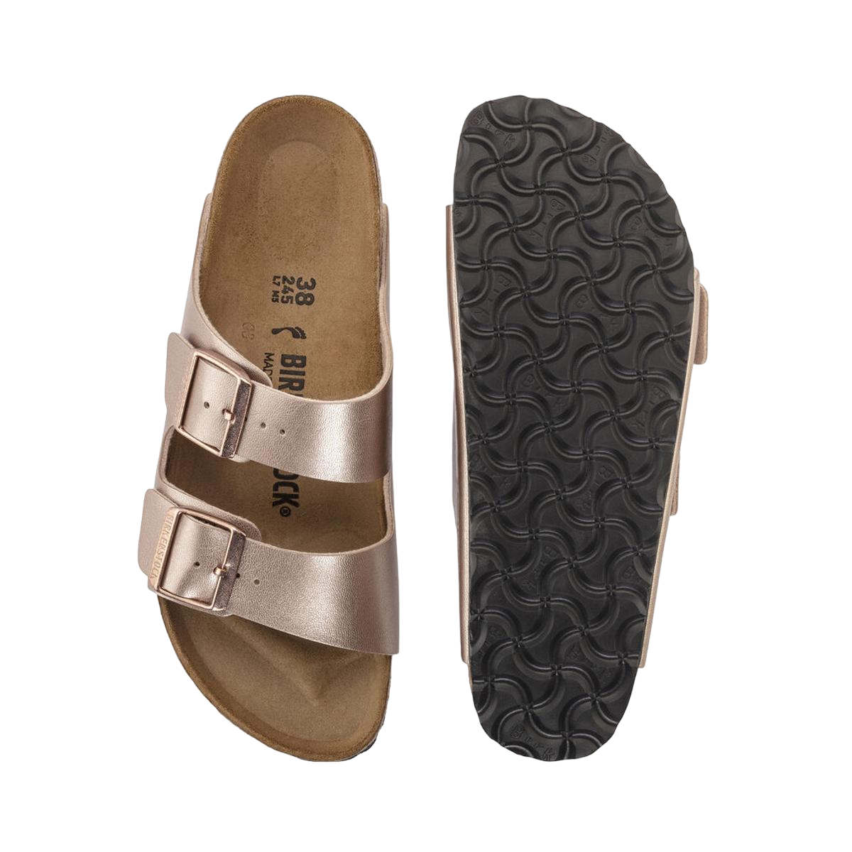 Faux leather sandals BIRKENSTOCK Brown