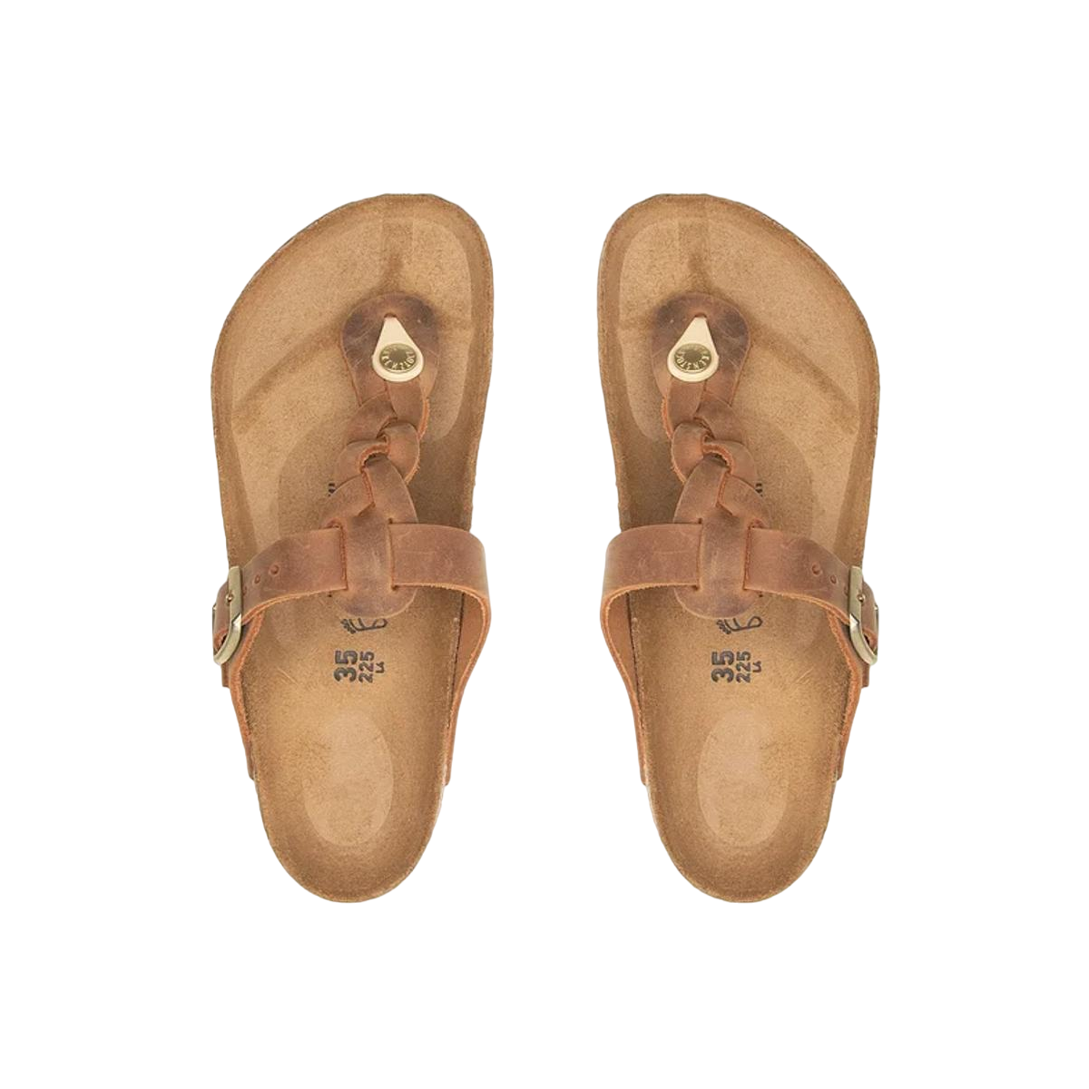 Faux leather sandals BIRKENSTOCK Brown